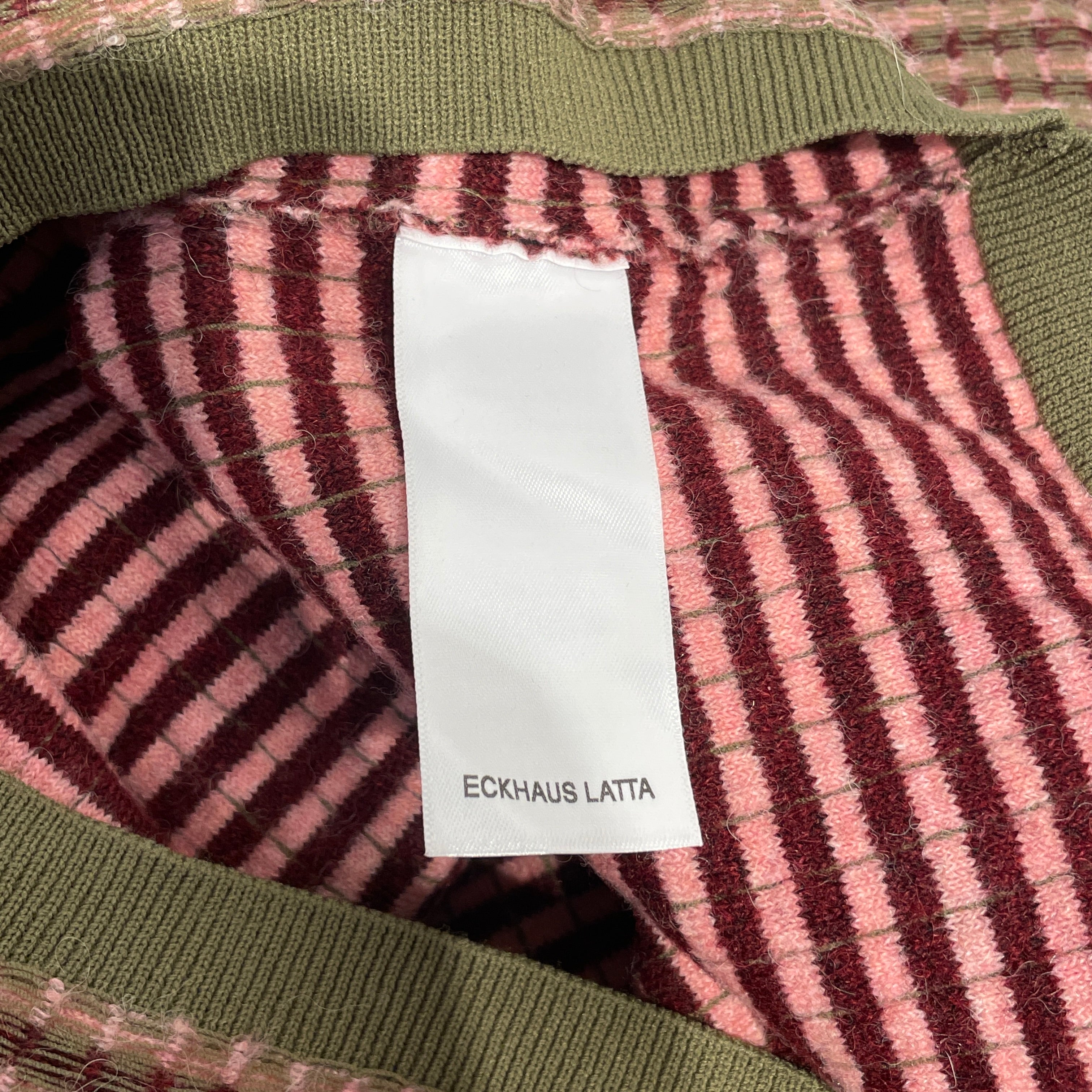 ECKHAUS LATTA/LS T-Shirt/L/Cotton/GRN/stripes/geen/pink/red view 4