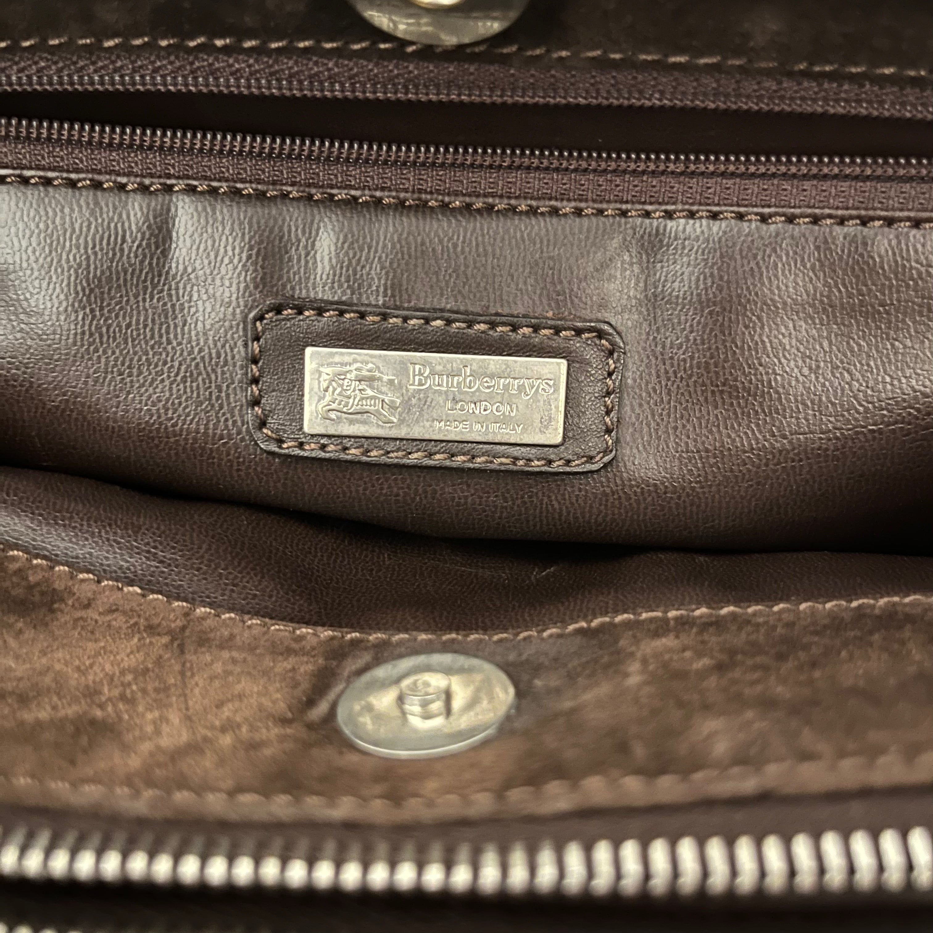 BURBERRYS/Tote Bag/Suede/BRW/vintage leather trim view 8