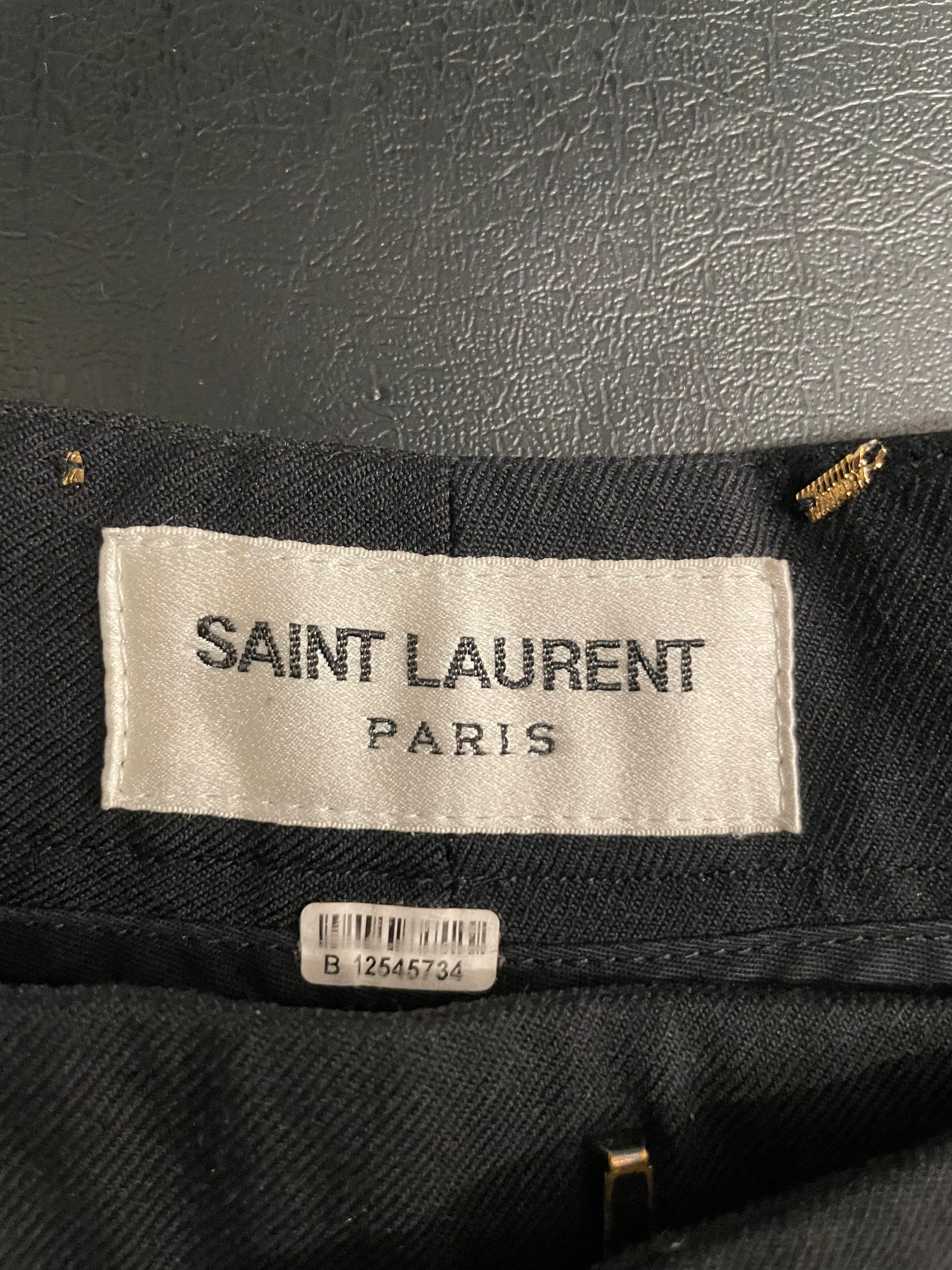 SAINT LAURENT/Straight Pants/38/Cotton/BLK/pw40 538387 view 3