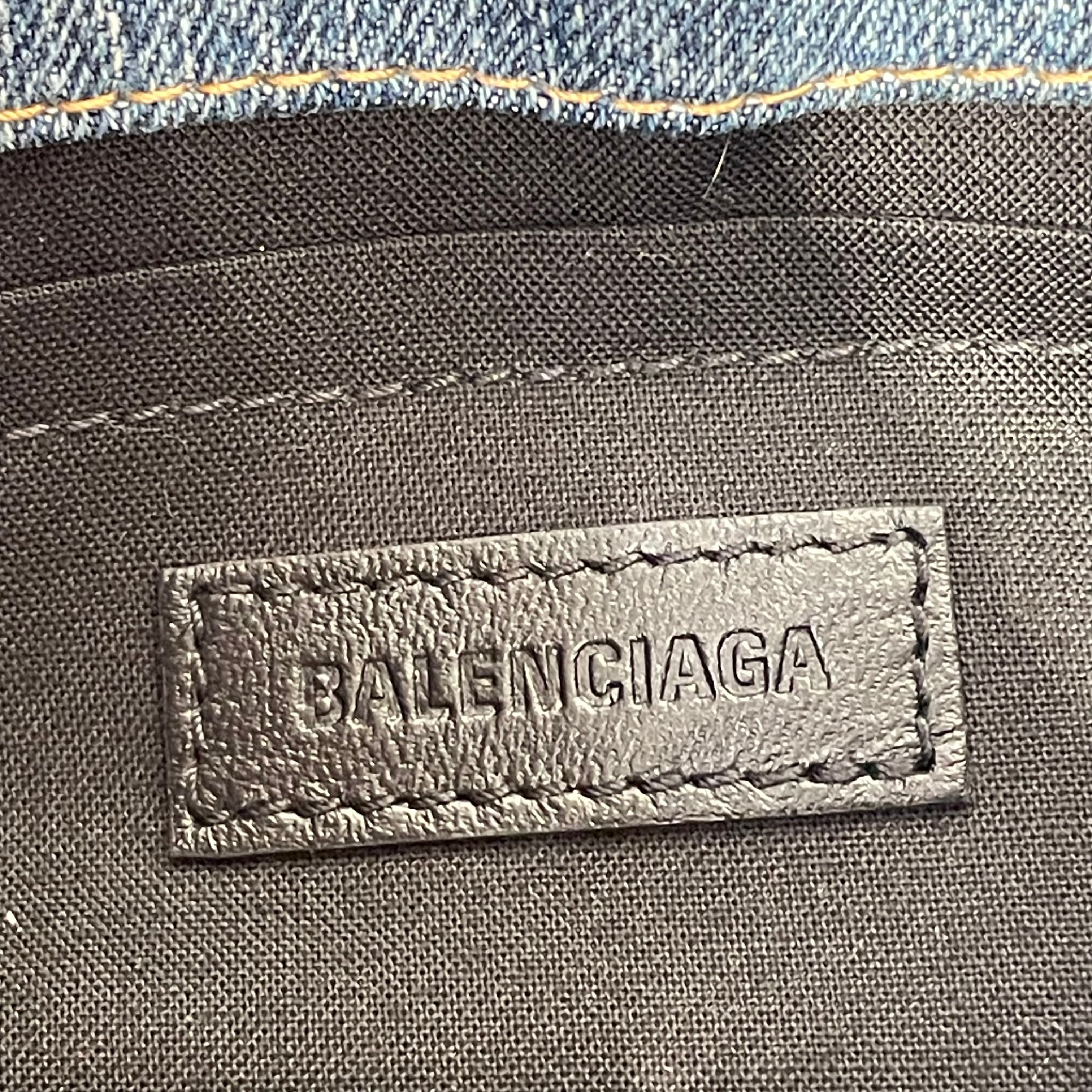 BALENCIAGA/Hand Bag/Denim/BLU/LE CAGOLE SMALL SLING BAG view 4