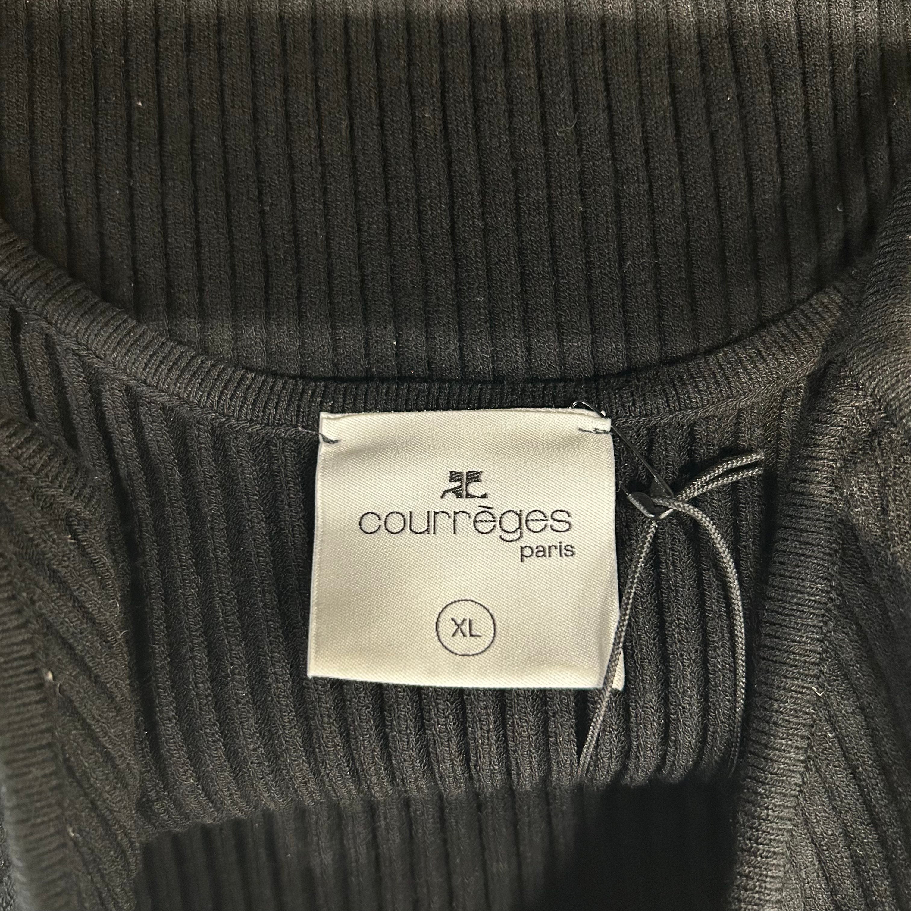 COURREGES/Camisole/XL/Cotton/BLK/REEDITION RIB KNIT view 3