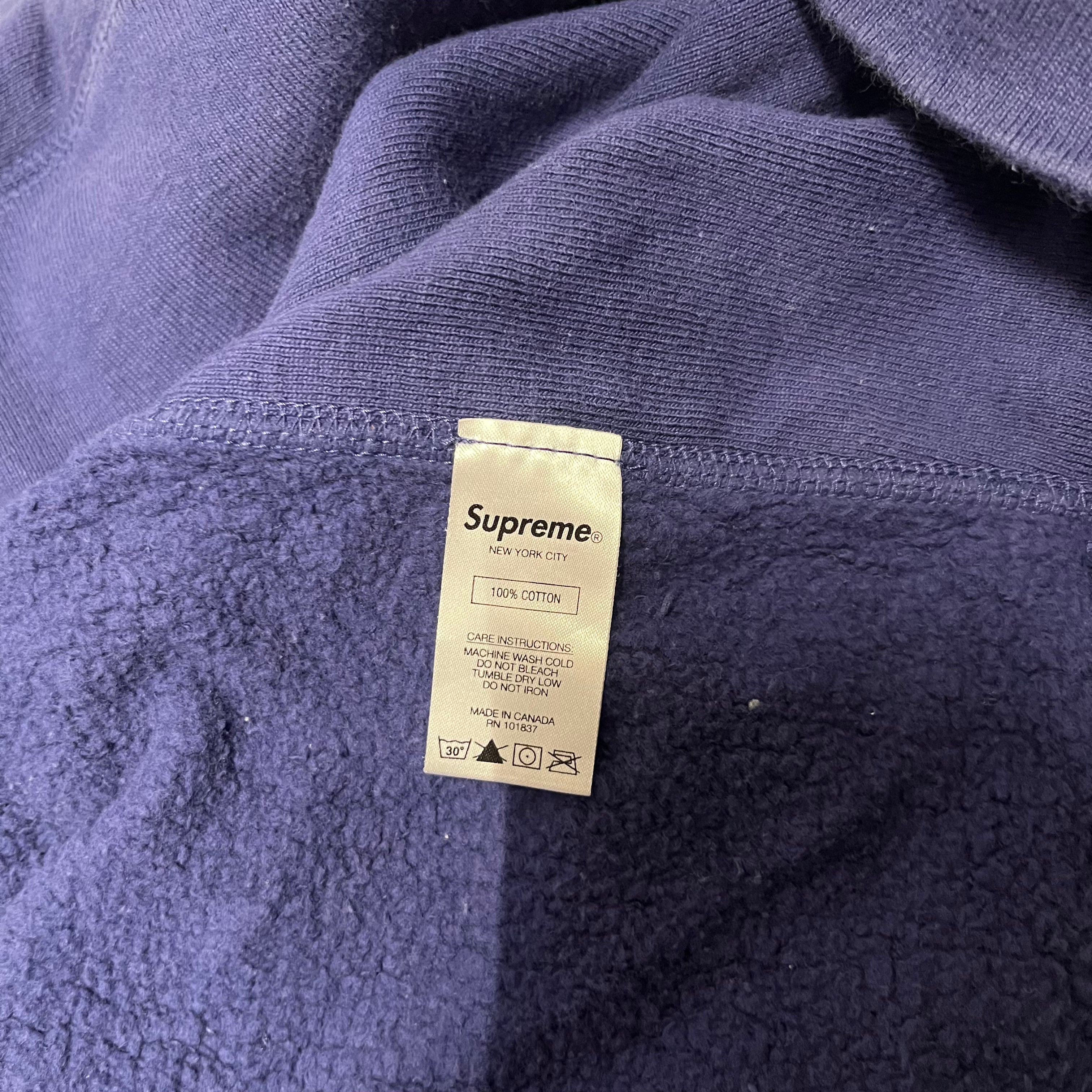 Supreme/Hoodie/L/Cotton/NVY/kaws chalk logo view 4