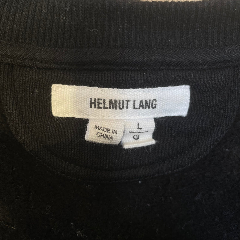 Helmut Lang/Sweatshirt/L/Cotton/BLK/DOUBLE POCKET