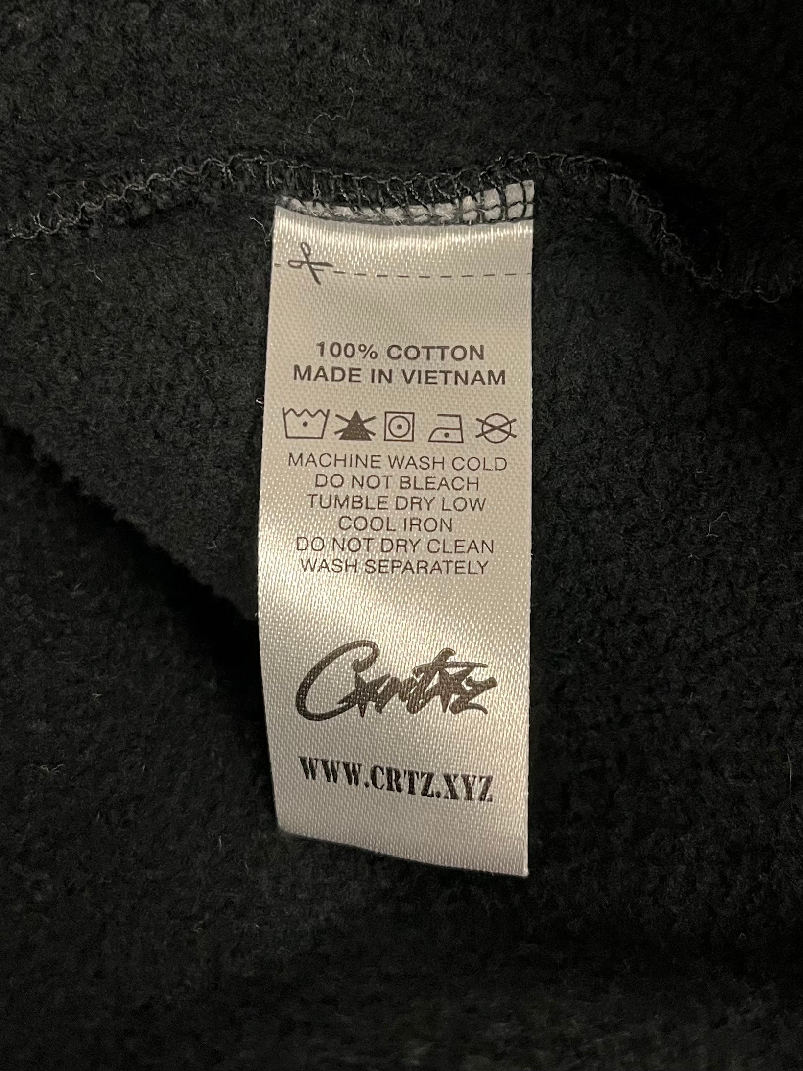 Corteiz/Zip Up Hoodie/L/Cotton/BLK/SMALL CHEST LOGO view 4