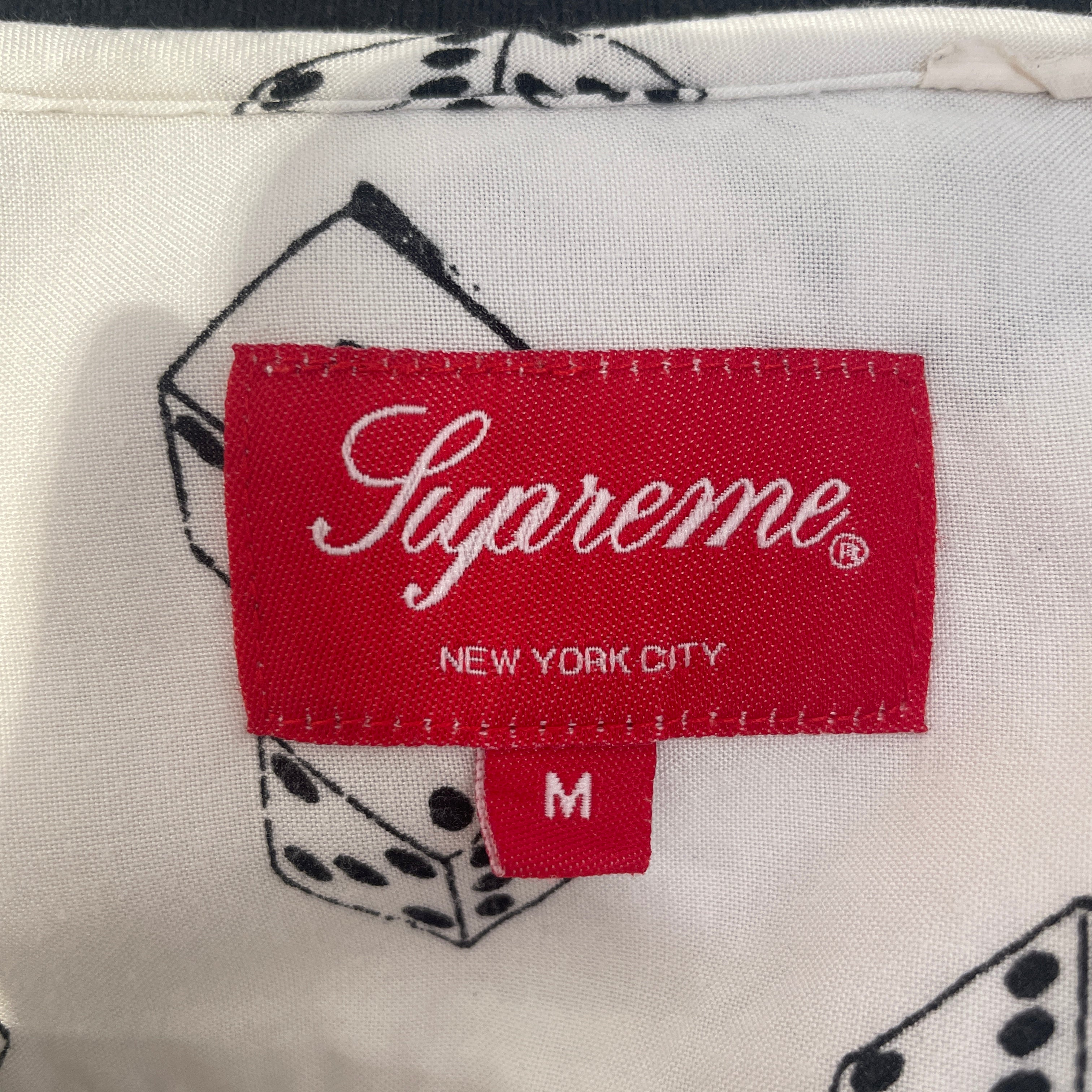 Supreme/SS Shirt/M/Rayon/WHT/All Over Print/Rayon ss19 Dice view 3