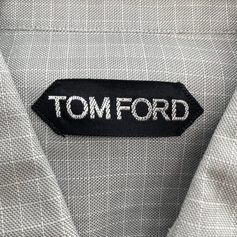 TOM FORD/LS Shirt/39/Cotton/GRY/Glen Check/