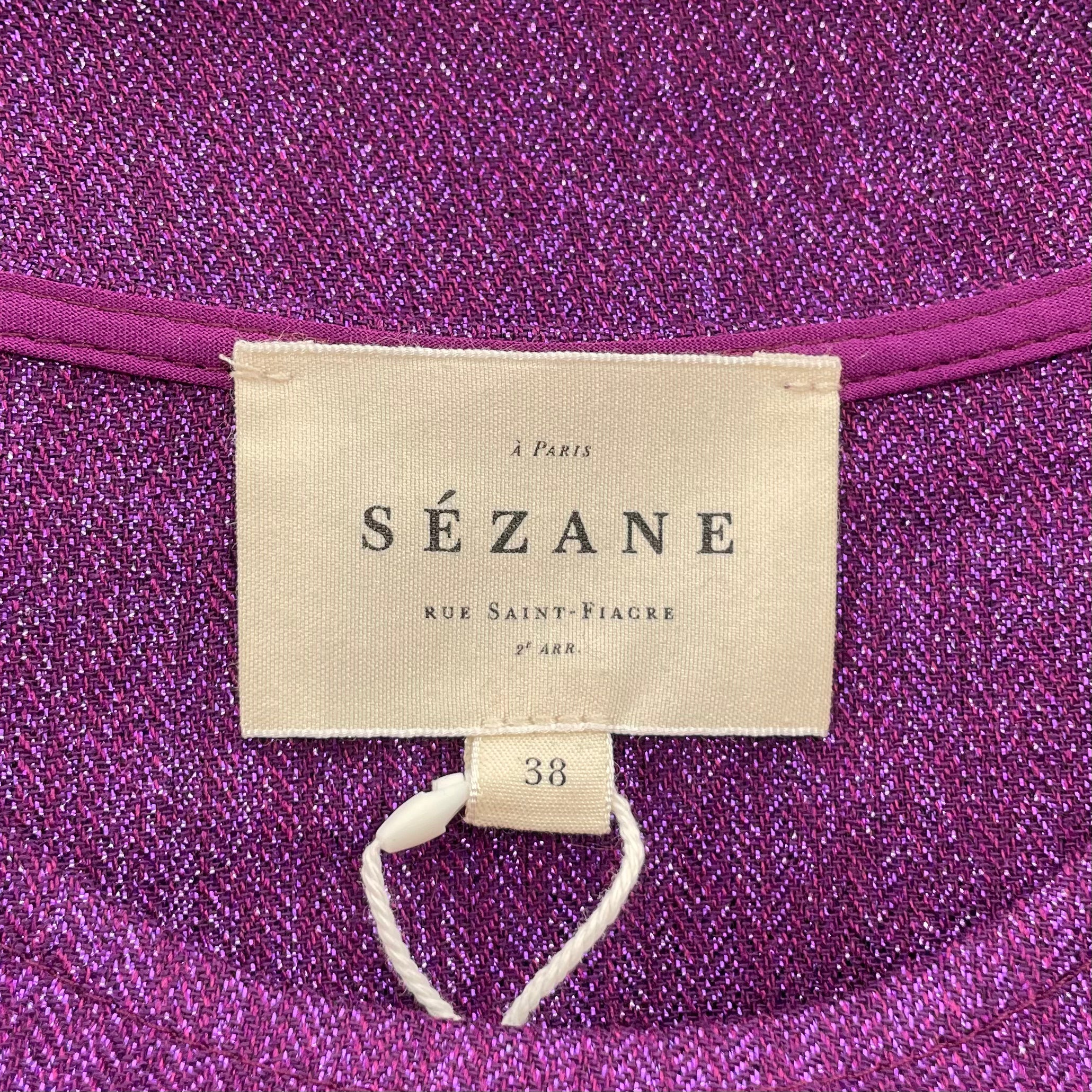 SEZANE/SS Blouse/38/Iridescent/Acrylic/PPL/rn 154 043 view 3