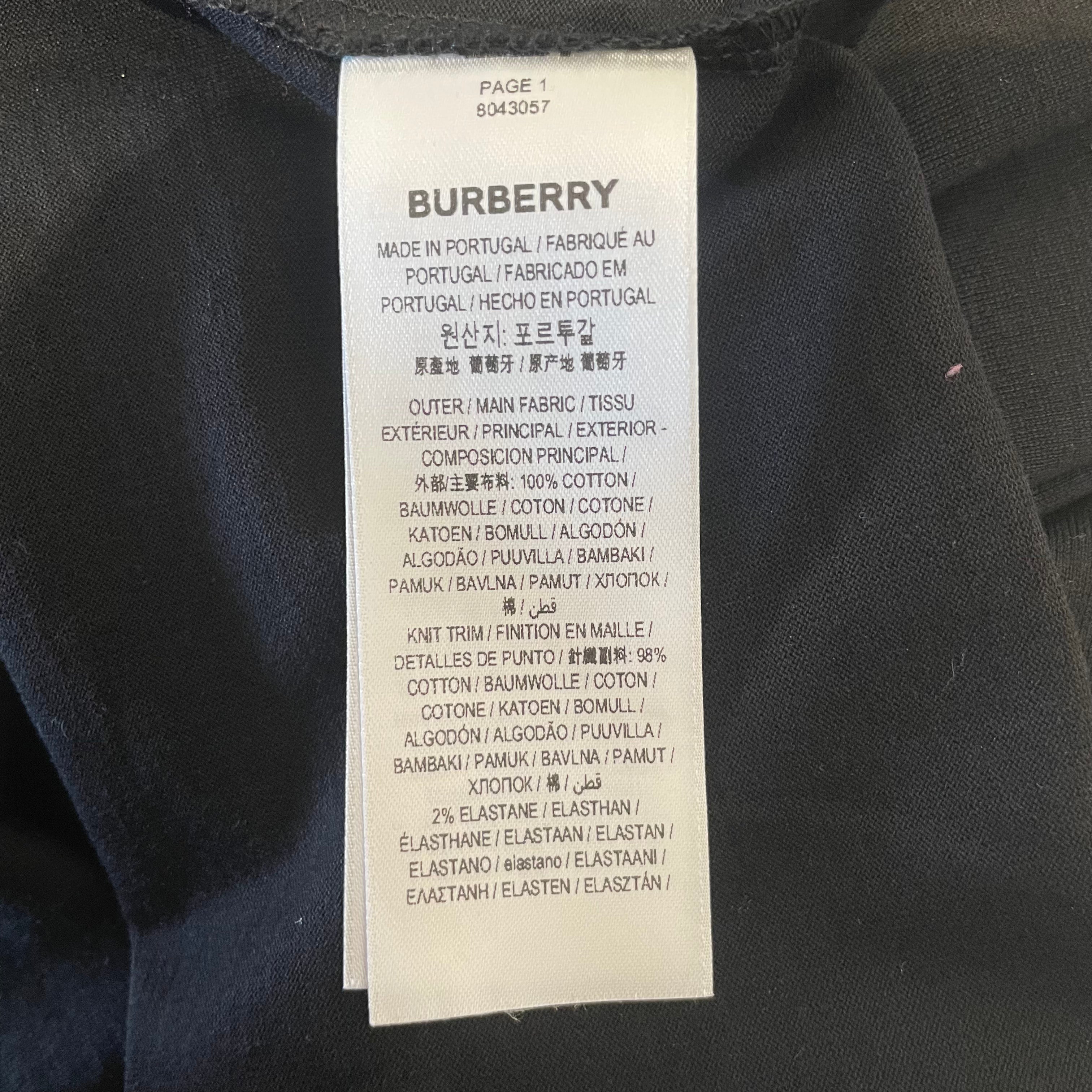 BURBERRY LONDON/T-Shirt/L/Cotton/BLK/Burberry Classic Checkard Shir view 3