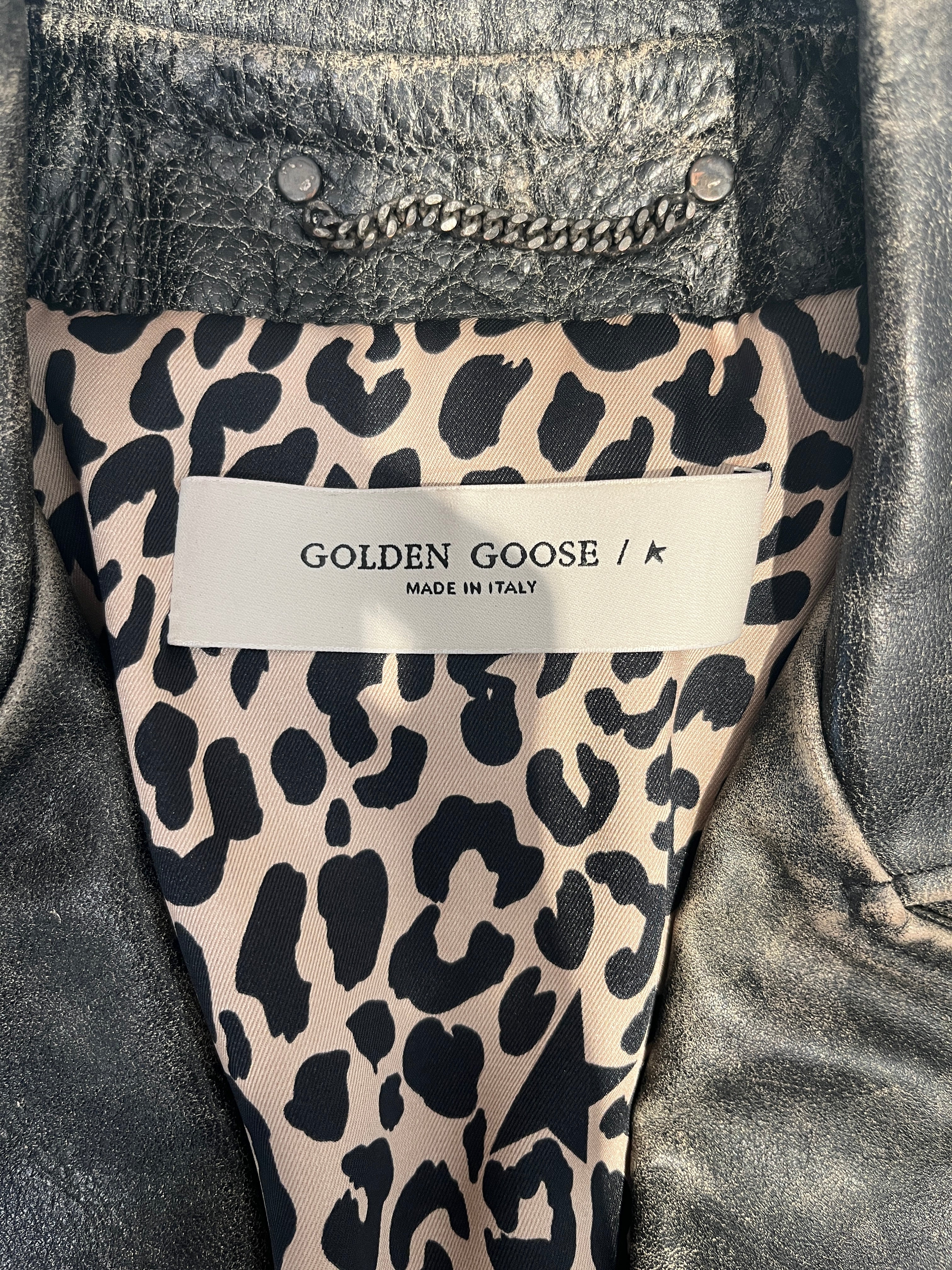 GOLDEN GOOSE/Leather Jkt/50/Leather/GRY/ view 3