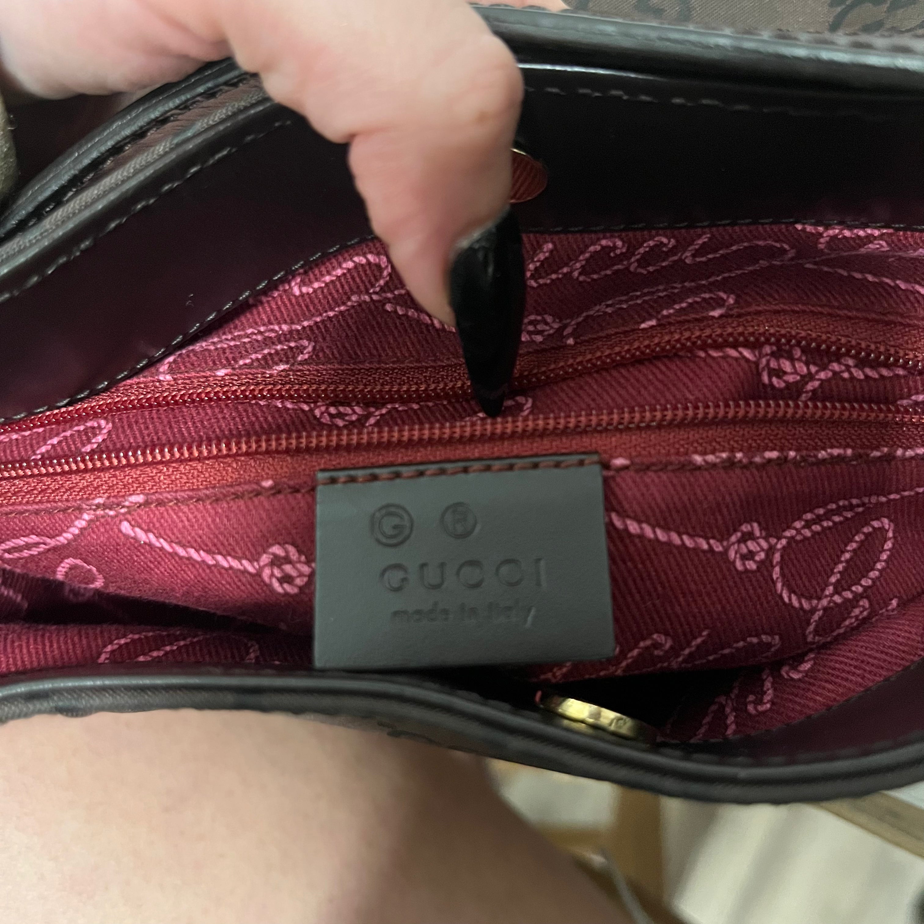 GUCCI/Bag/Monogram/Nylon/BRW/gg canvas hobo view 4
