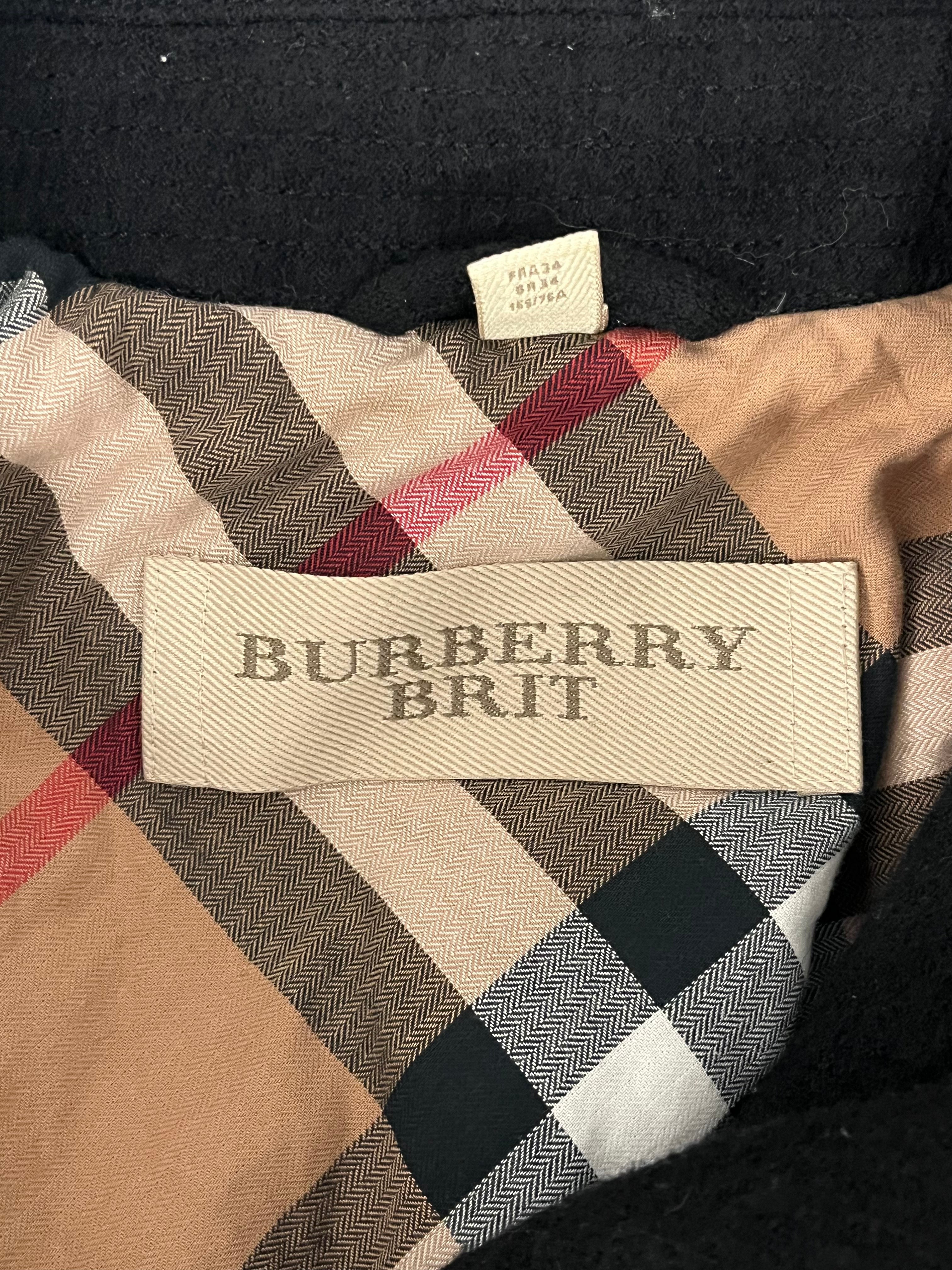 BURBERRY BRIT/Peacoat/2/Wool/BLK/DOUBLE BREASTED view 3