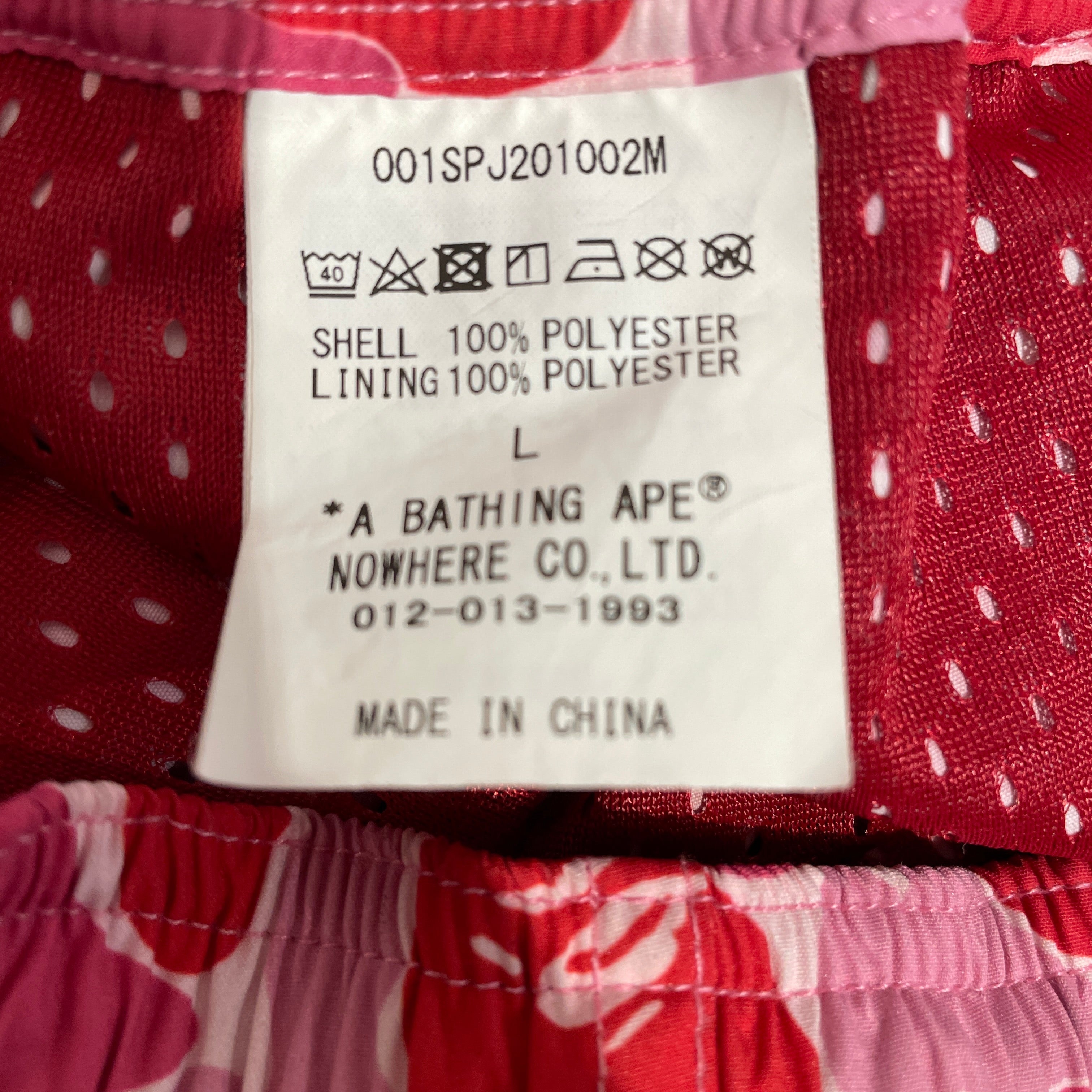 A BATHING APE/Shorts/L/Polyester/PNK/Camouflage/ABC Camo Swim Shorts view 4