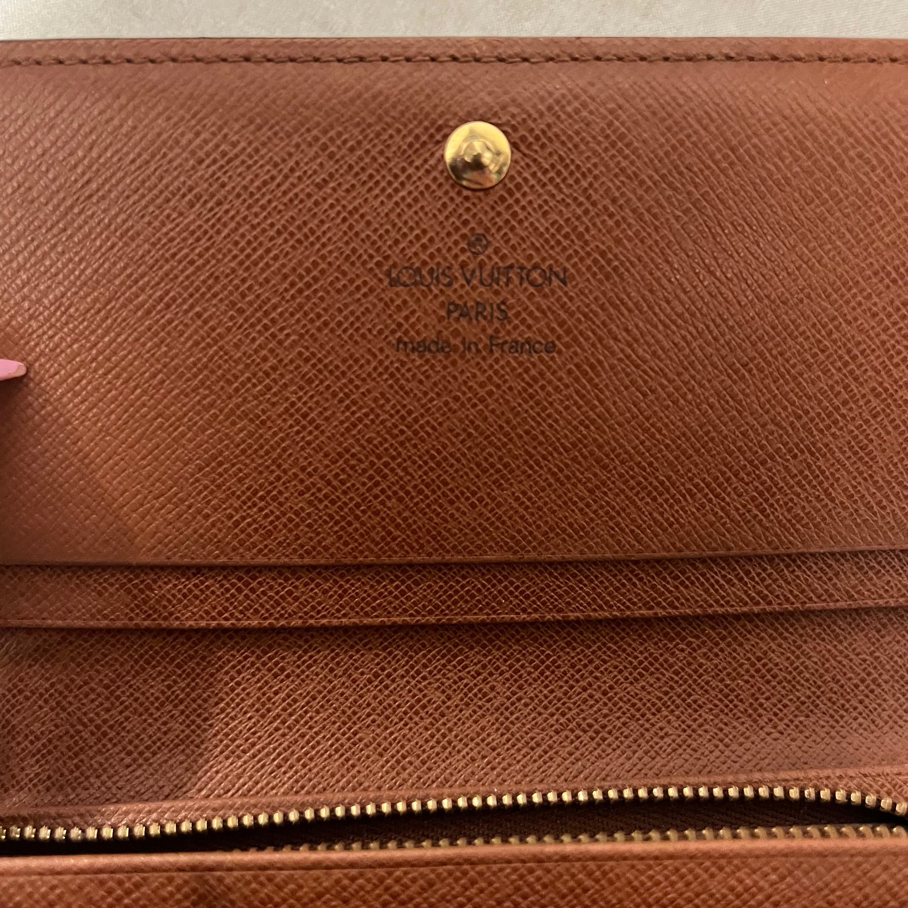 LOUIS VUITTON/Bifold Wallet/Monogram/Leather/BRW/L's/vintage view 6