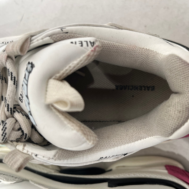 BALENCIAGA/Low-Sneakers/EU 40/All Over Print/Leather/WHT/