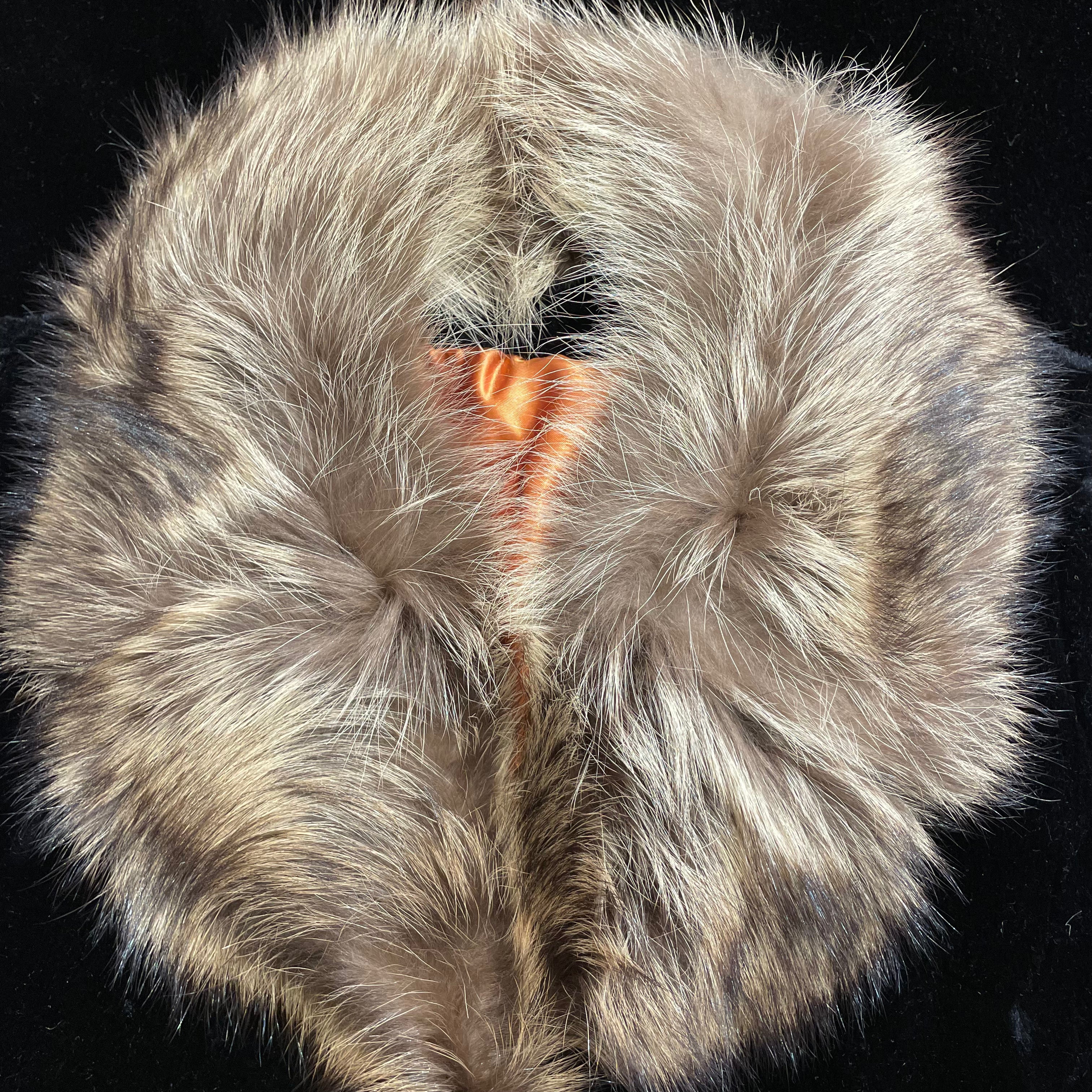 Vintage/Coat/Fur/BLK/BLK W/ BRW FUR COLLAR view 3