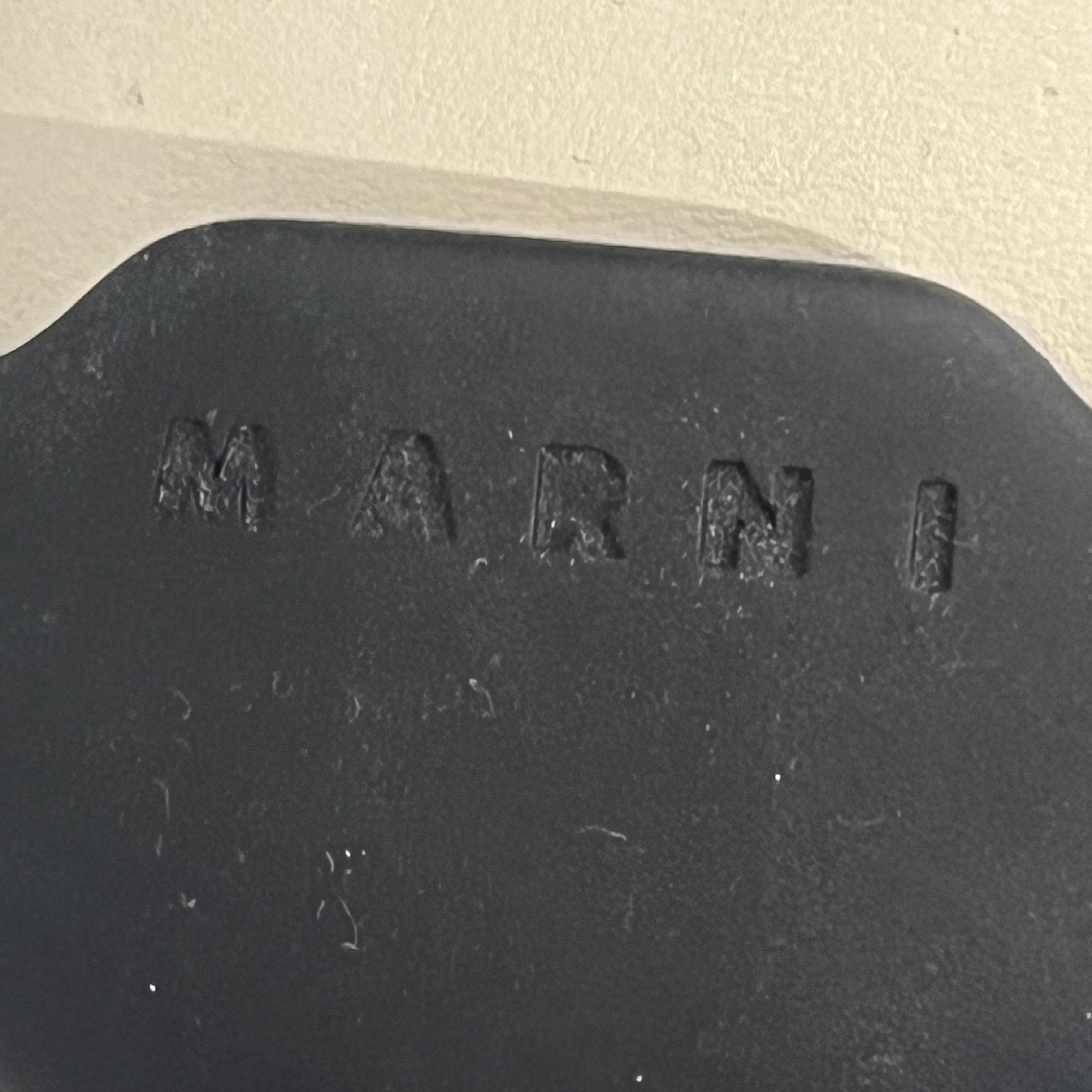 MARNI/Boots/EU 46/Leather/CRM/black toe & bottom logo back view 4