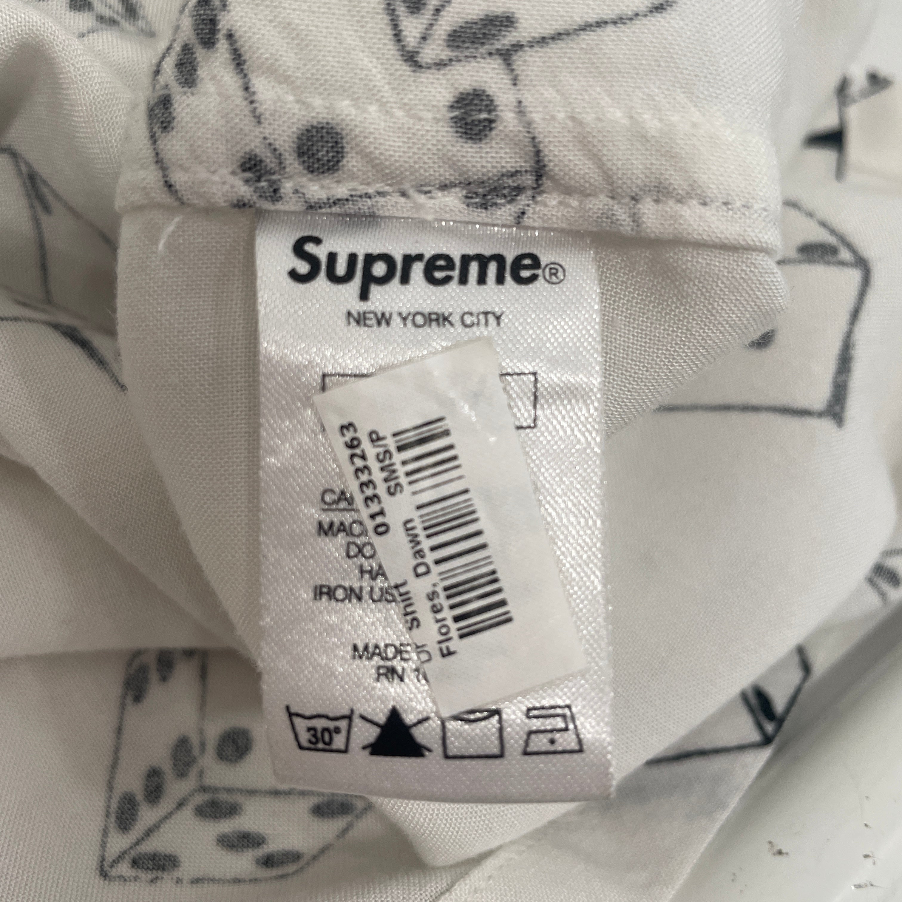 Supreme/SS Shirt/M/Rayon/WHT/All Over Print/Rayon ss19 Dice view 4