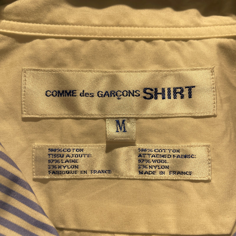 COMME des GARCONS SHIRT/LS Shirt/M/Cotton/BLU/Stripe/
