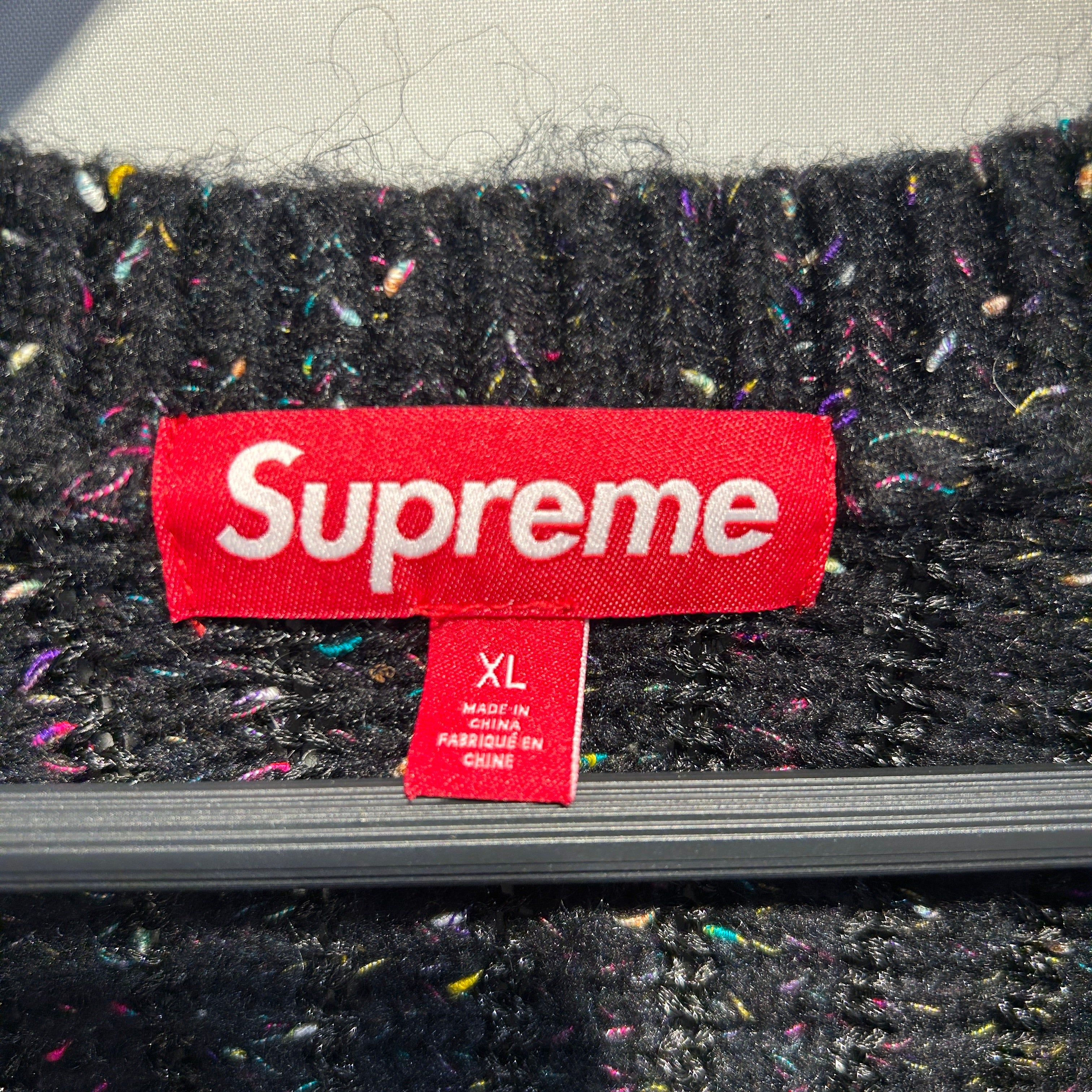 Supreme/Cardigan/XL/Wool/BLK/rainbow yarns view 3
