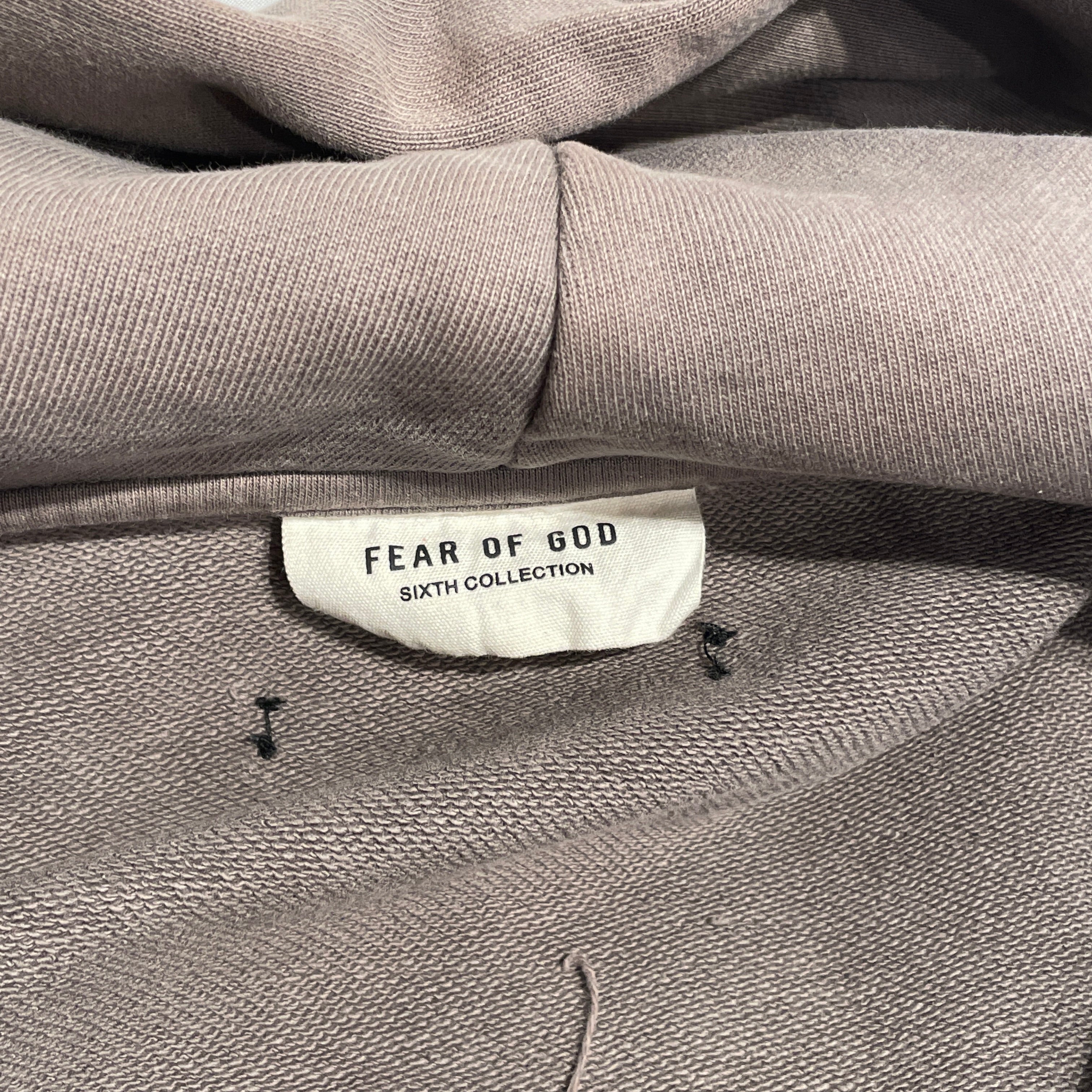 FEAR OF GOD/Zip Up Hoodie/M/Cotton/GRY/SIXTH COLLECTION ZIP UP HOODIE view 3