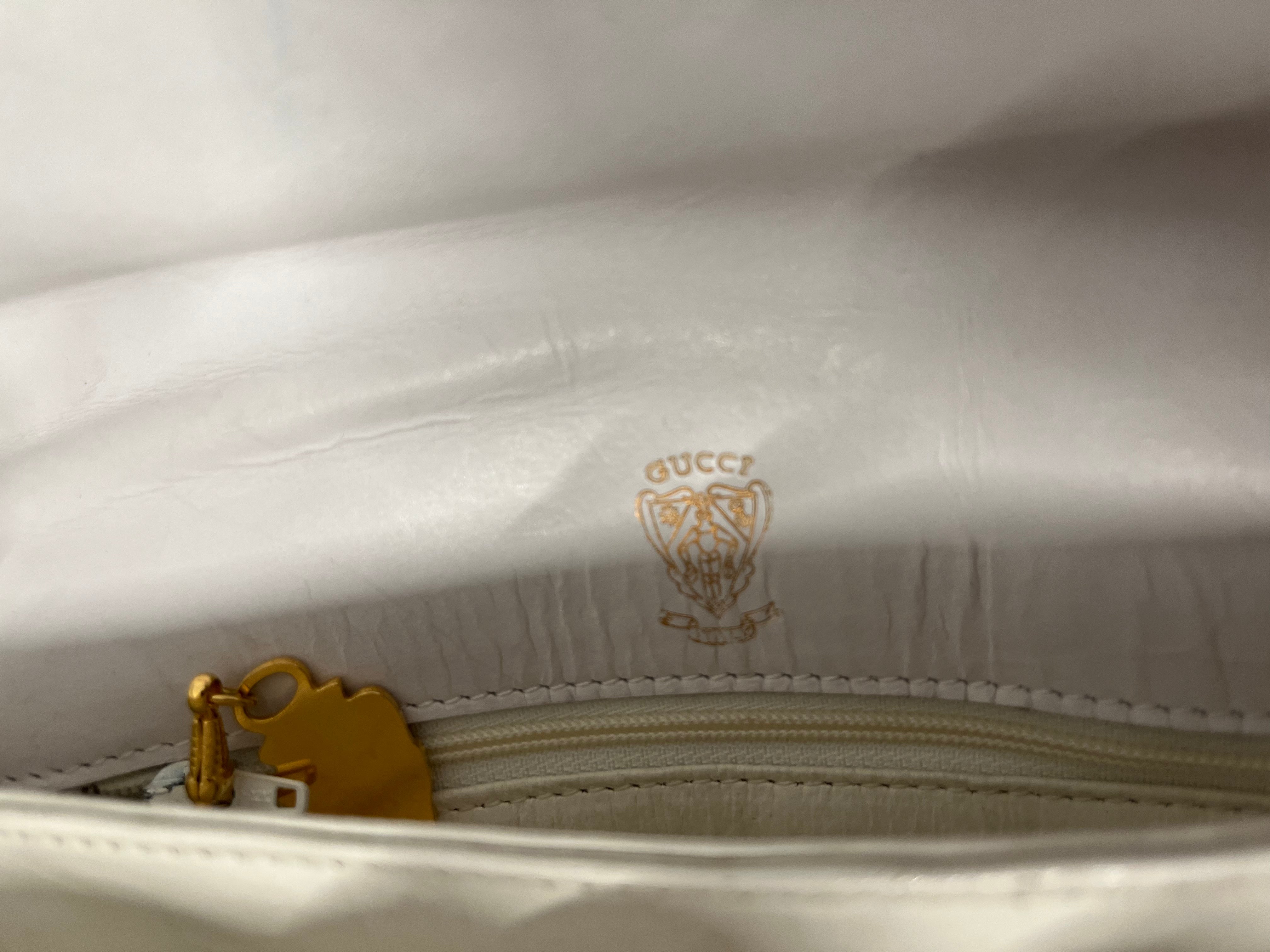 GUCCI/Cross Body Bag/Leather/WHT/LEATHER CROSSBODY BAG view 3