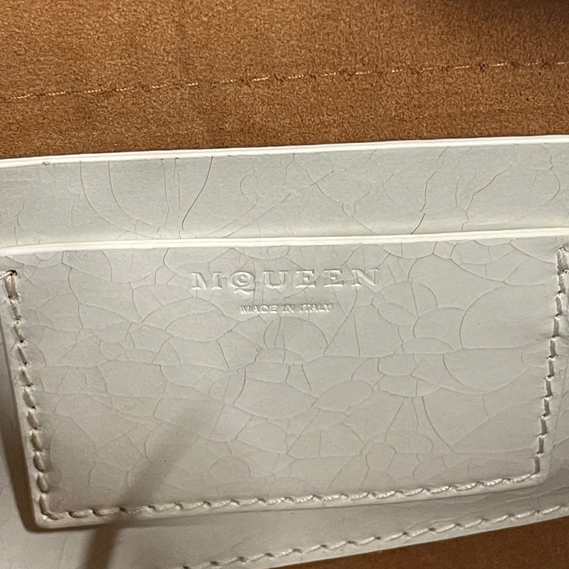 Alexander McQueen/Cross Body Bag/Leather/WHT/CRACKED LEATHER