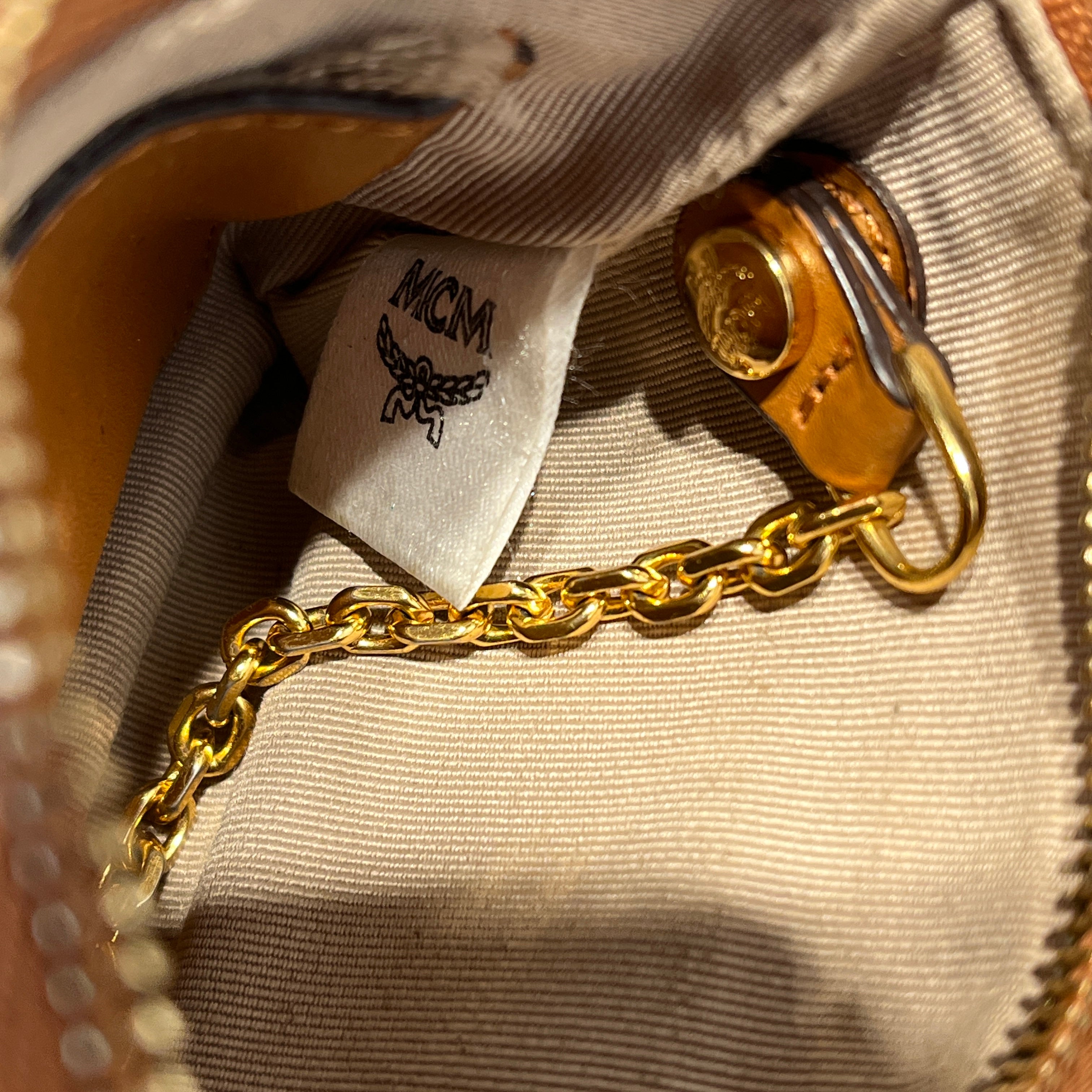 MCM/Coin Wallet/Monogram/Leather/BEG/M's/visetos key coin pouch view 4