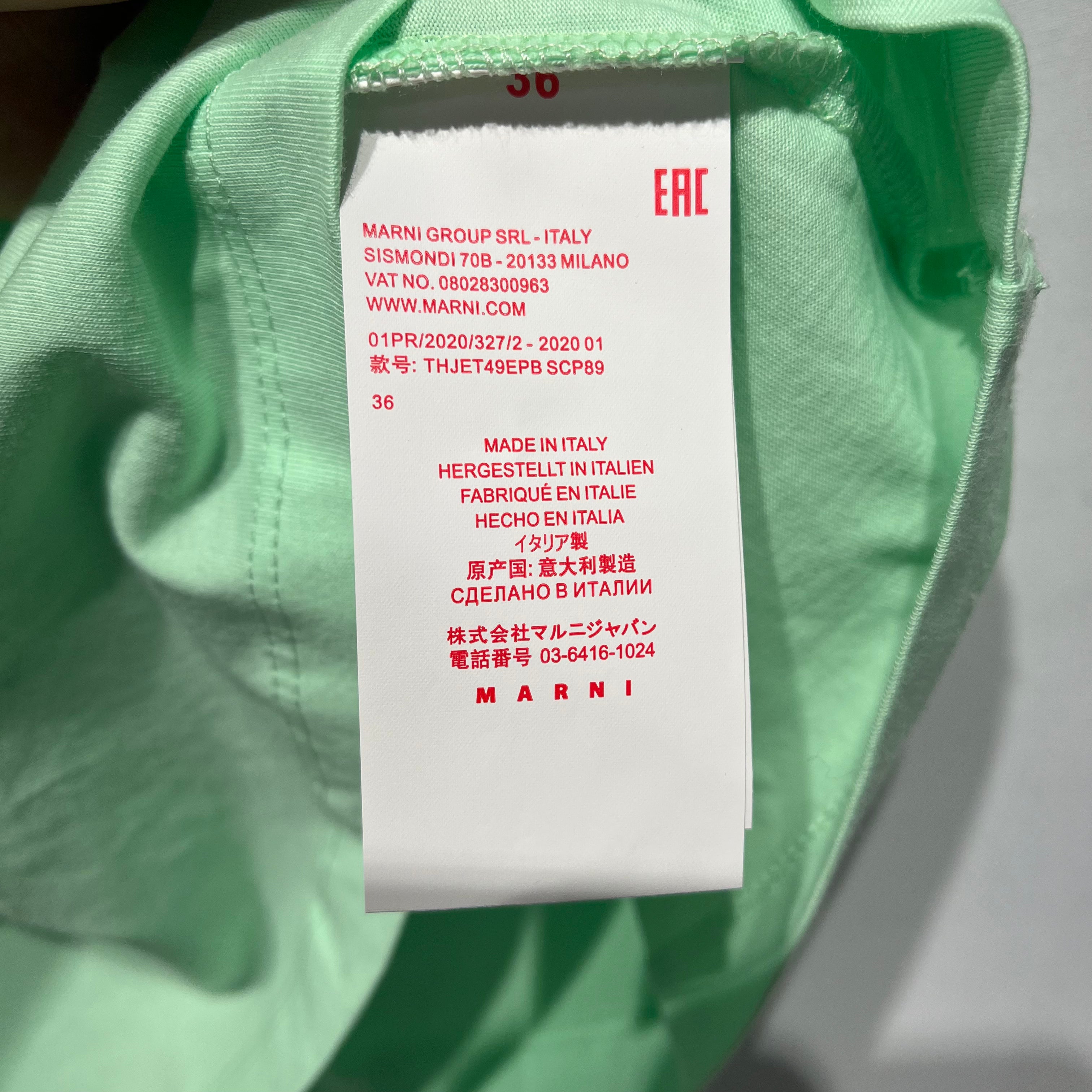 MARNI/T-Shirt/36/Cotton/GRN/Graphic/MARNI PAINT STROKES view 5