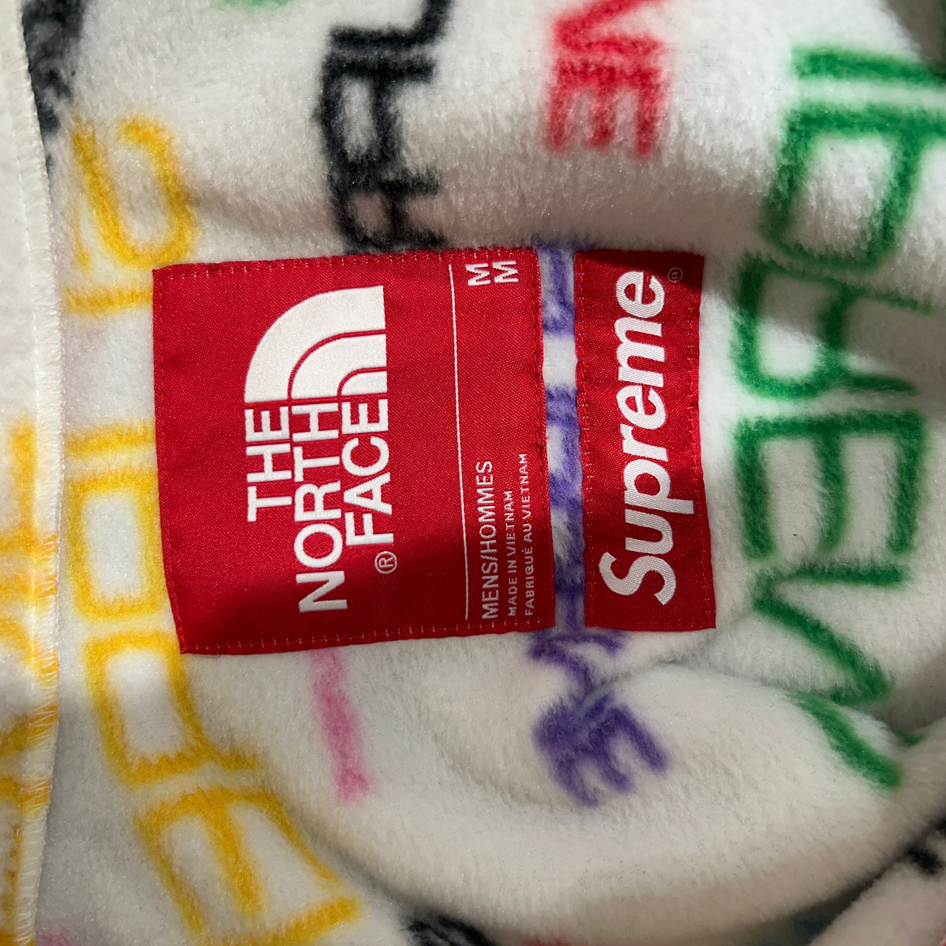 Supreme/THE NORTH FACE/Fleece Jkt/M/Polyester/WHT/All Over Print/steep tech multicolor print view 3