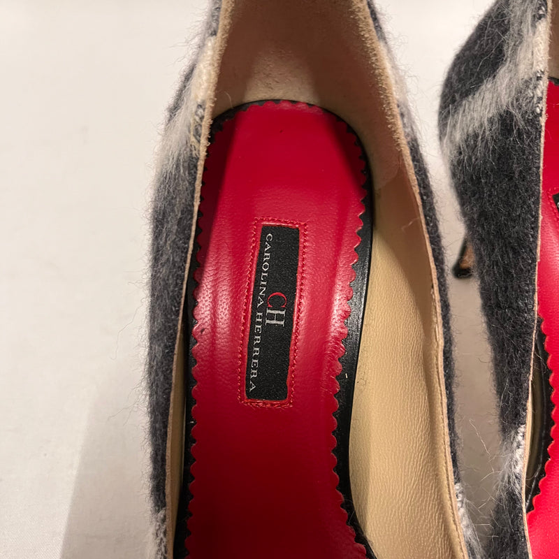 CAROLINA HERRERA/Heels/EU 38/Wool/SLV/