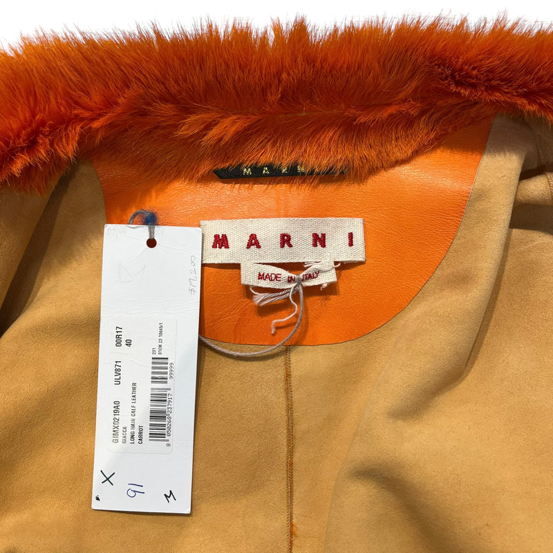 MARNI/Jacket/40/Leather/ORN/LONG HAIR CALF LEATHER