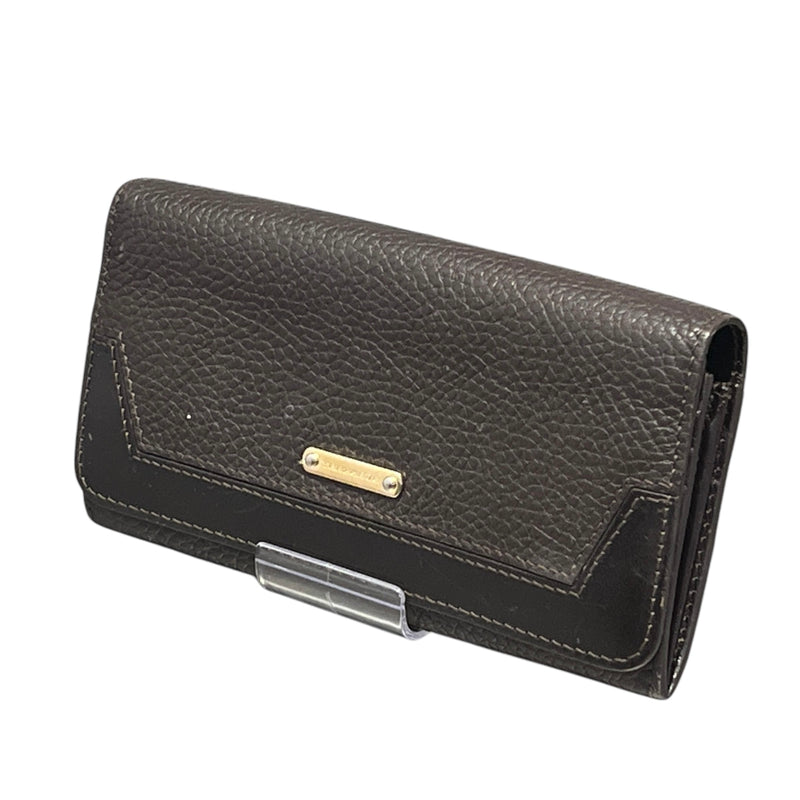 BURBERRY/Long Wallet/Leather/BRW/SAFFIANO LEATHER