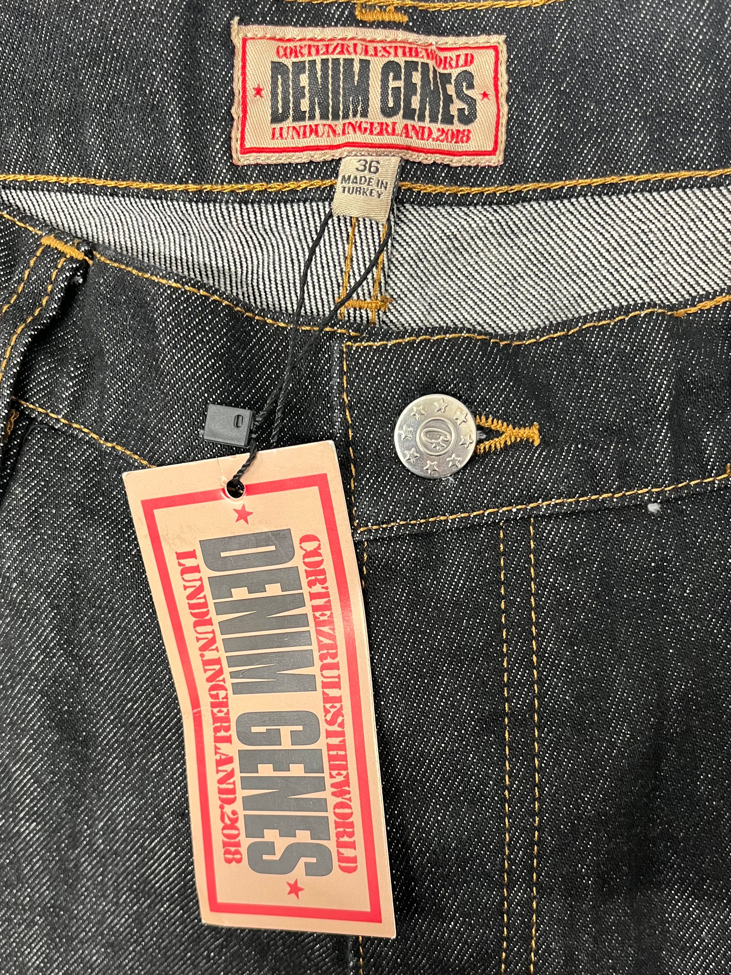 Corteiz/Pants/36/Denim/IDG/Button Fly/RAW DENIM BACK POCKET STRIPE view 3