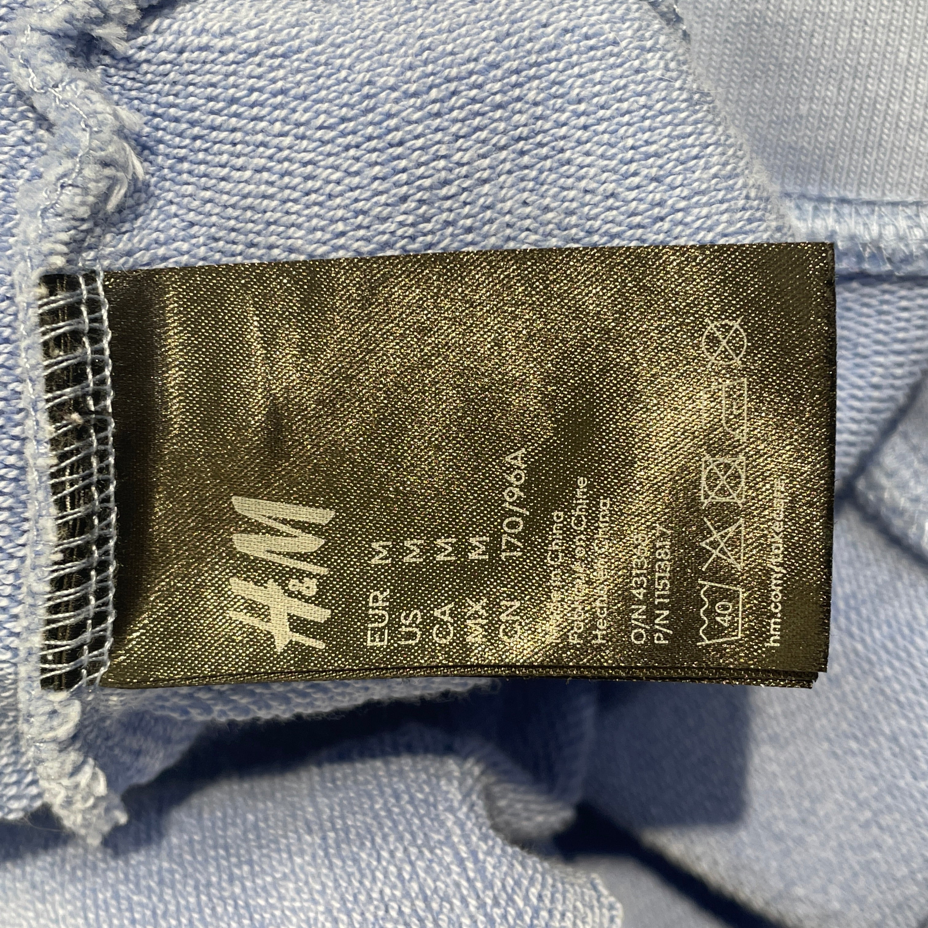 H&M/MUGLER/Hoodie/M/Cotton/BLU/Cropped hoodie in periwinkle view 7