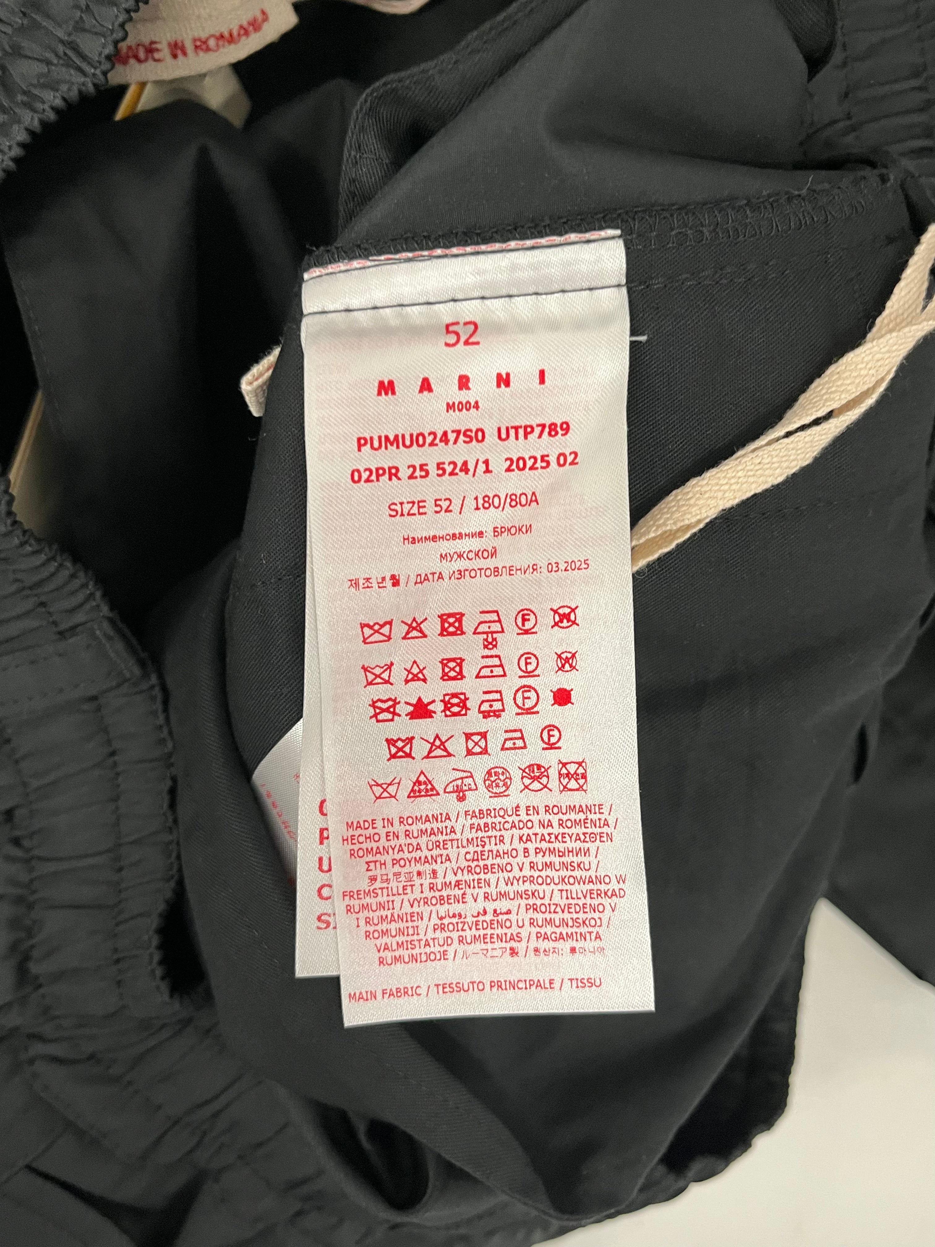 MARNI/Cargo Pants/52/Nylon/BLK/WATER REPELLENT TAFFETA' view 4