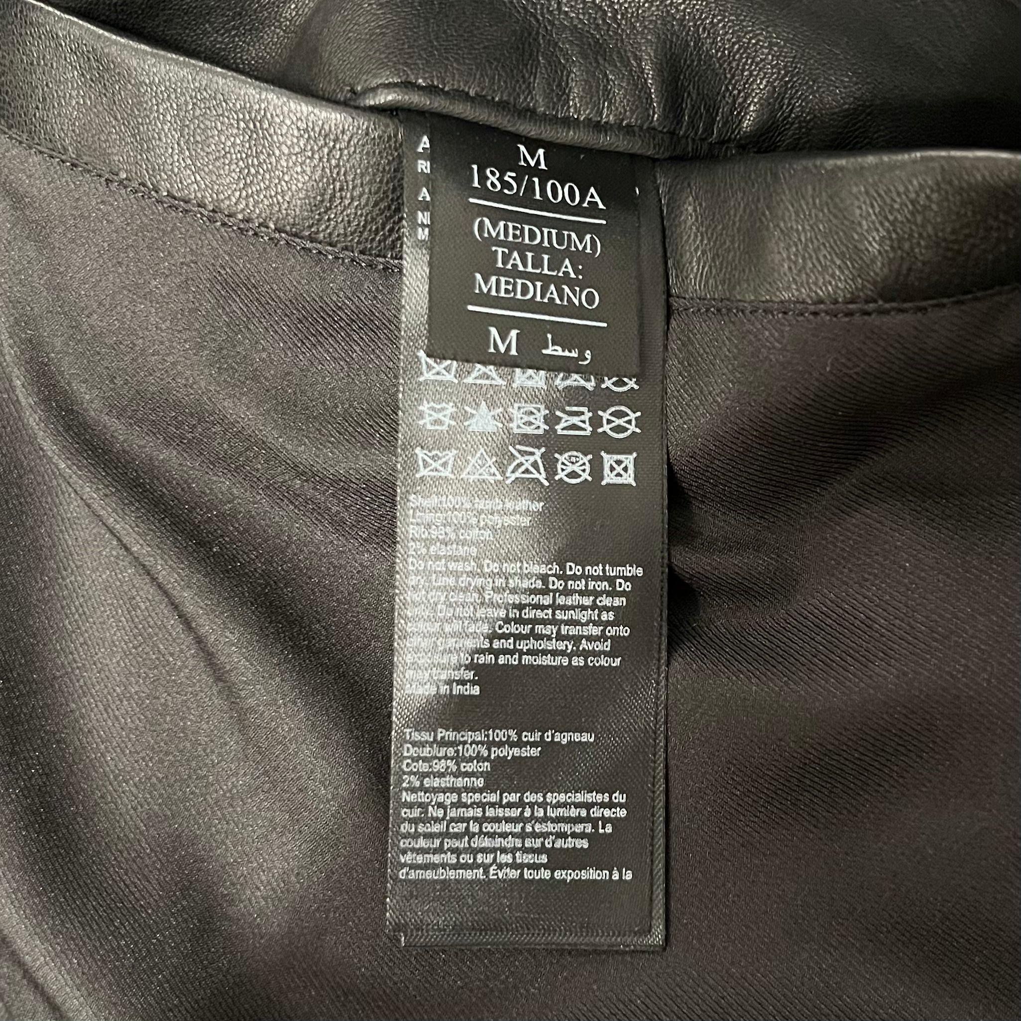 ALLSAINTS/Leather Jkt/M/Leather/BLK/made in india view 4