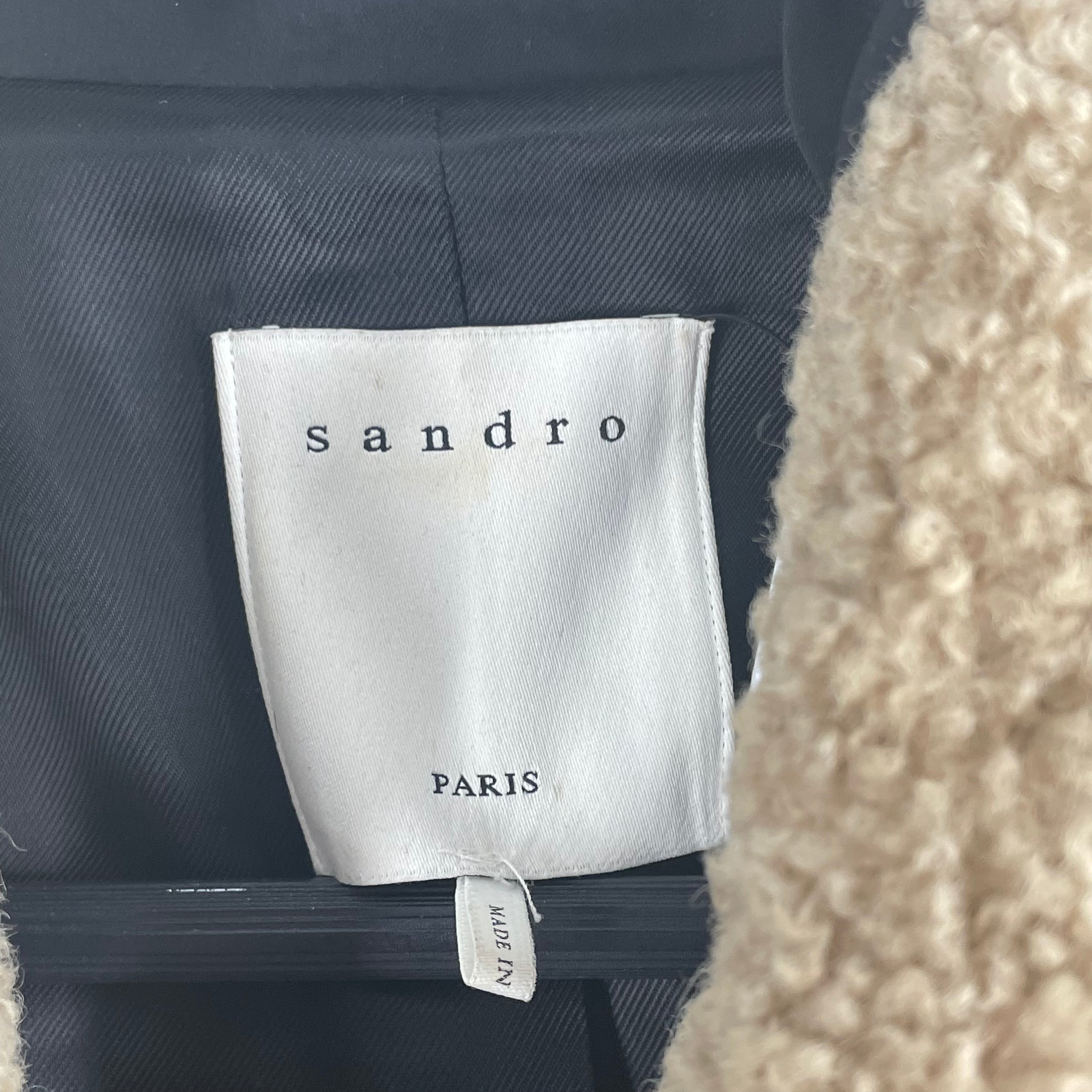 sandro/Coat/38/Wool/BLK/M9745H-20 view 3