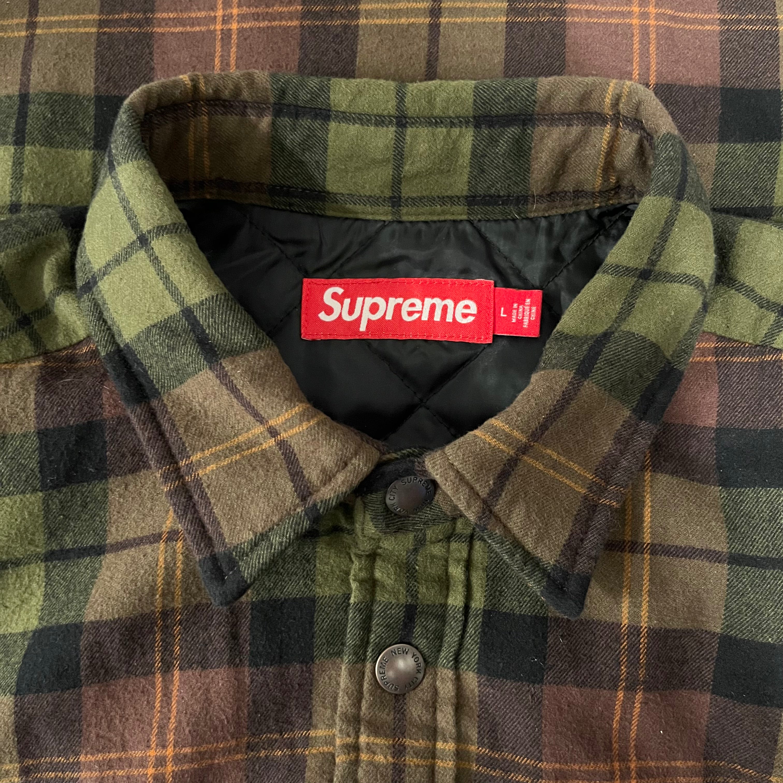 Supreme/Flannel Shirt/L/Cotton/BRW/Plaid/PADDED FLANNEL view 3