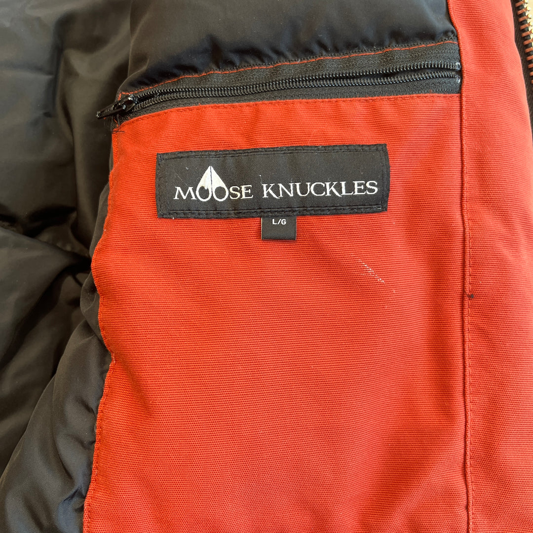 MOOSE KNUCKLES/Jacket/L/Cotton/ORN/BALLISTIC BOMBER JACKET