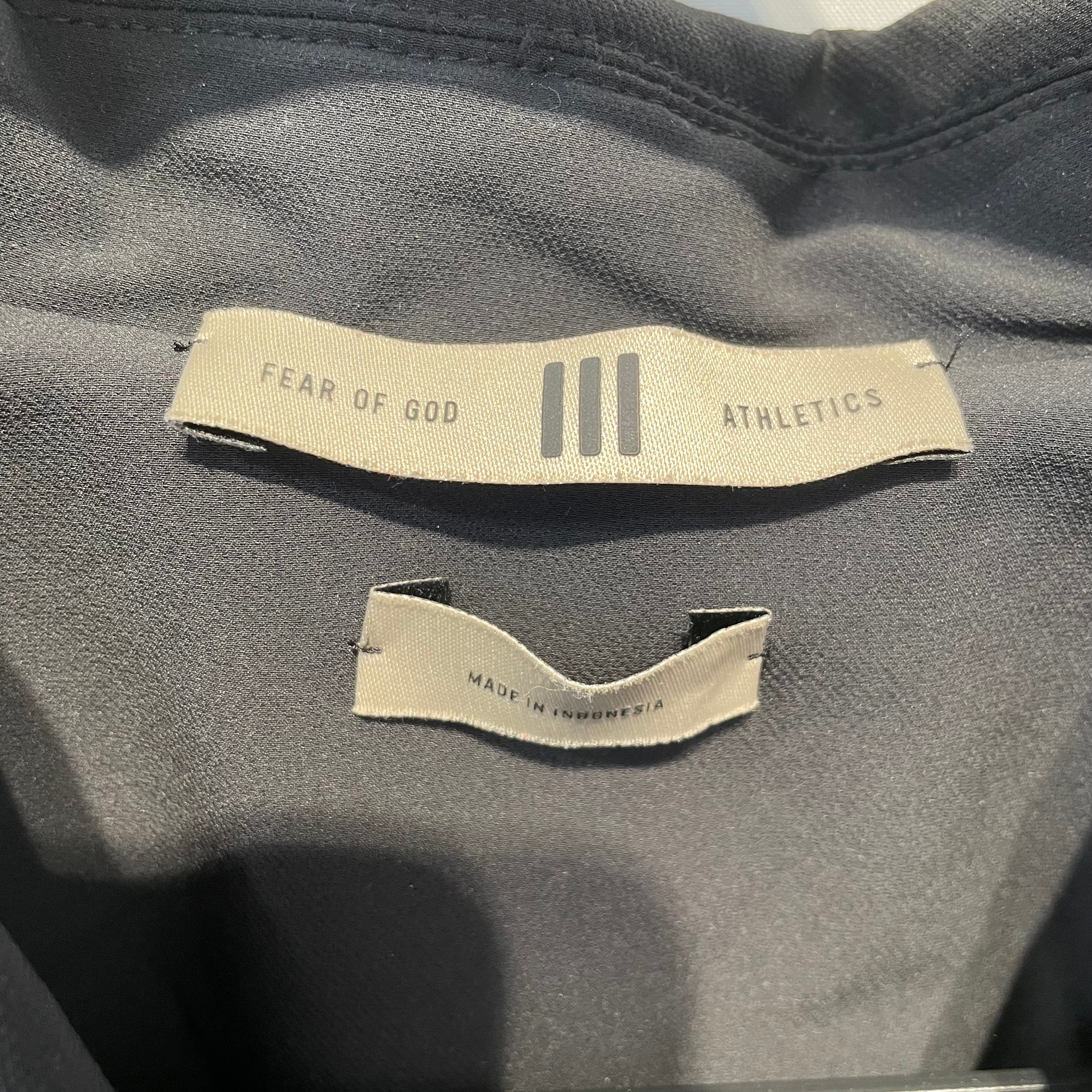 adidas/FEAR OF GOD/Jacket/M/Polyester/BLK/FULL LENGTH JACKET view 3