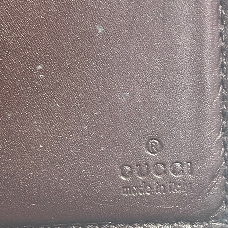 GUCCI/Bifold Wallet/Monogram/Leather/BRW/BROWN GUCCISSIMA WALET