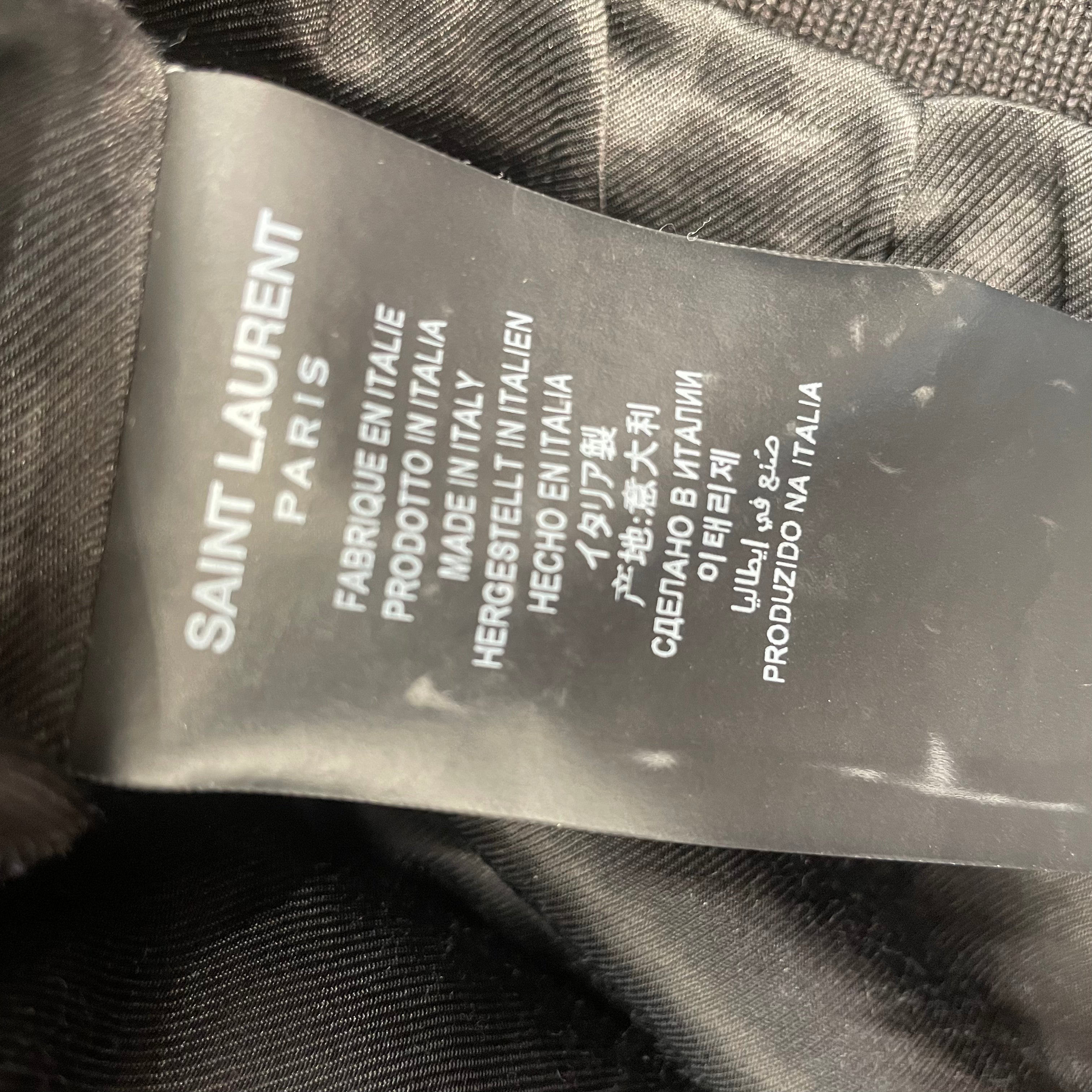 SAINT LAURENT/Souvenir Jkt/48/Wool/BLK/2021 TEDDY JACKET view 4