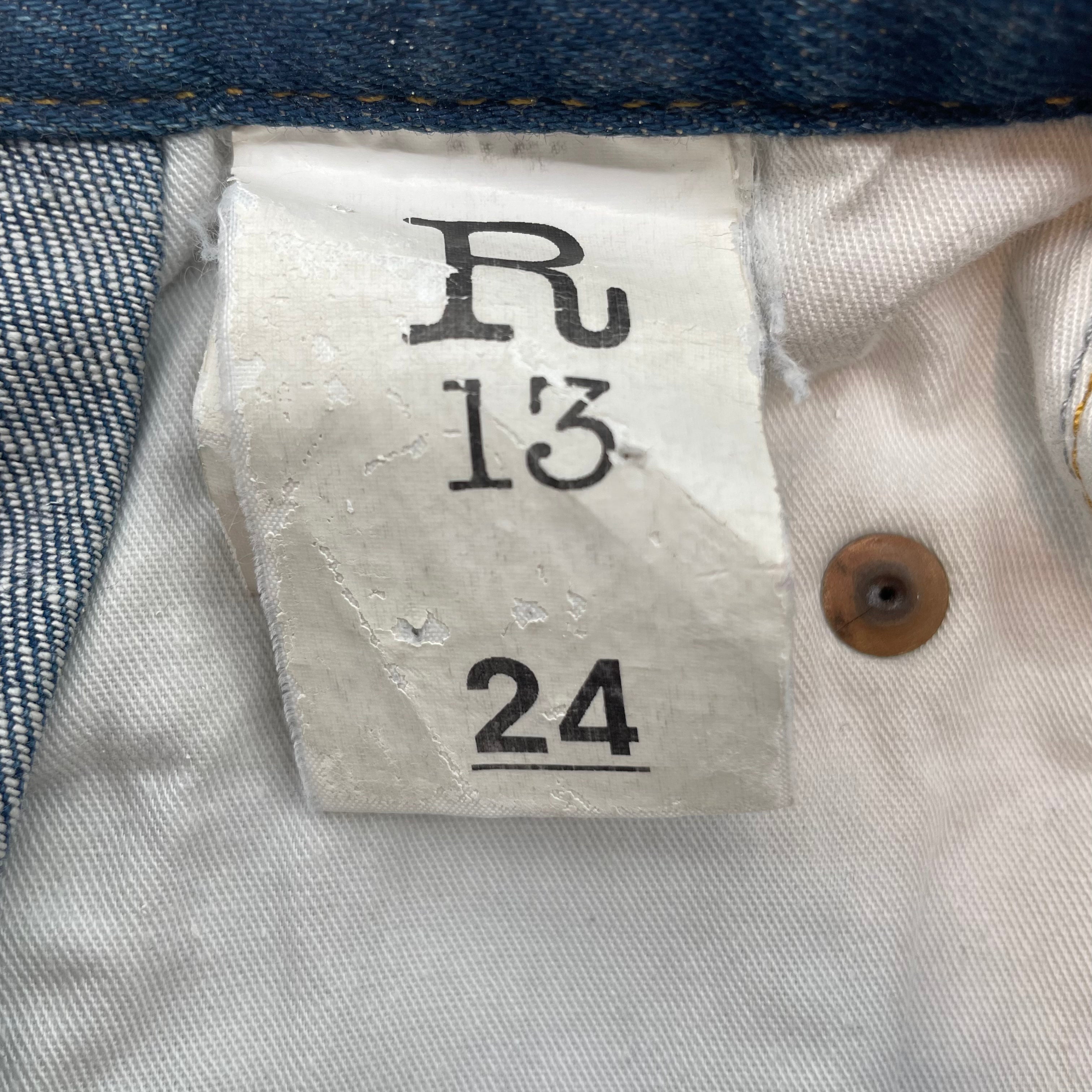 R13/Cropped Pants/24/Cotton/BLU/DROP PANTS view 3