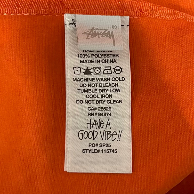 STUSSY/Windbreaker/M/Nylon/ORN/