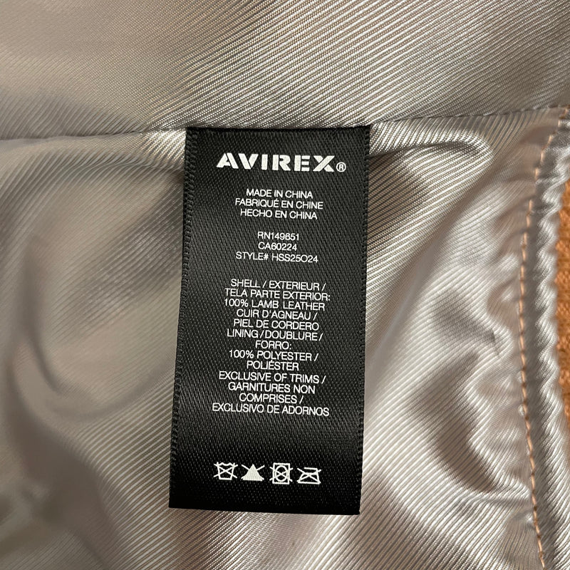 HELLSTAR/AVIREX/Leather Jkt/L/Leather/ORN/STAR PATCHES