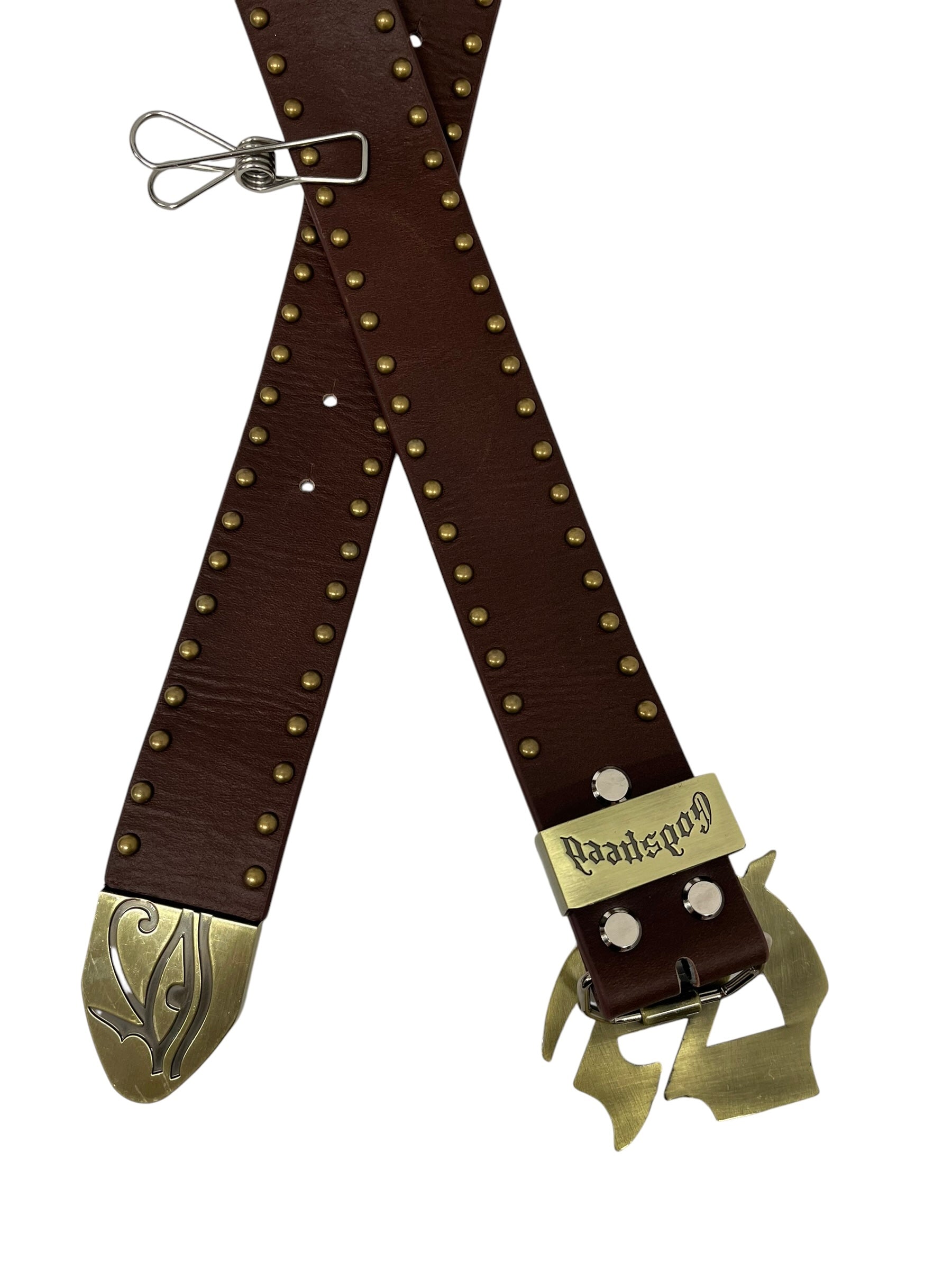 GODSPEED NEW YORK/Belt/Leather/BRW/FORGED GS STUDDED BELT view 2