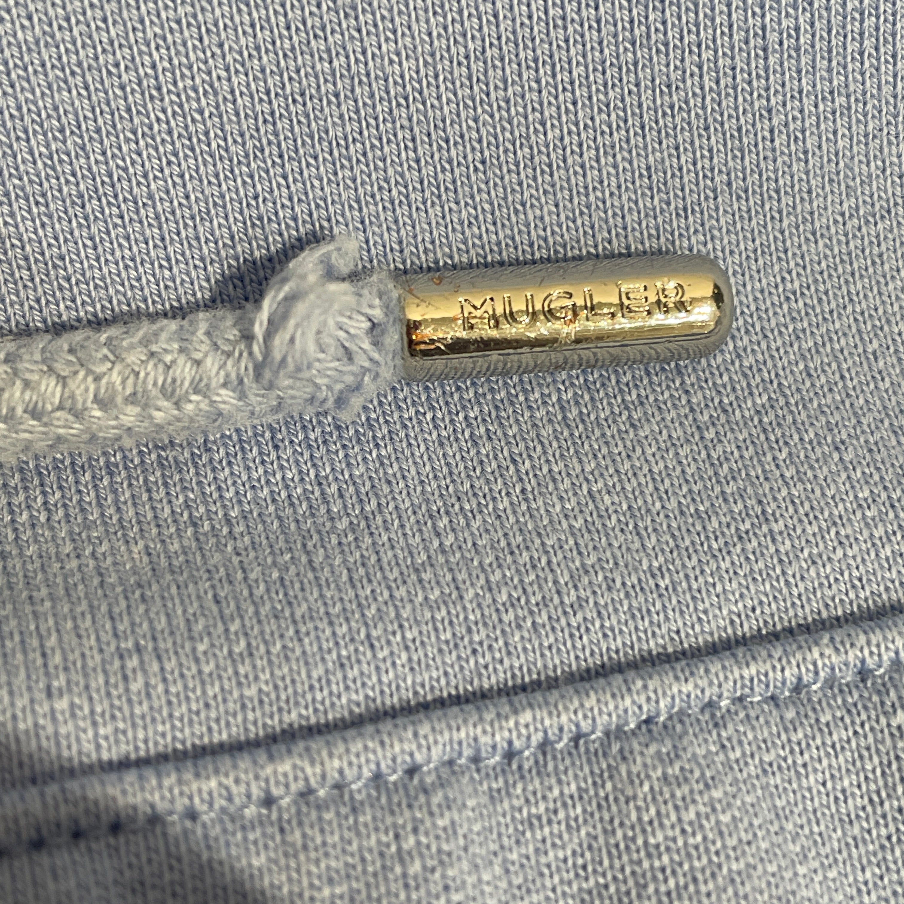 H&M/MUGLER/Hoodie/M/Cotton/BLU/Cropped hoodie in periwinkle view 6