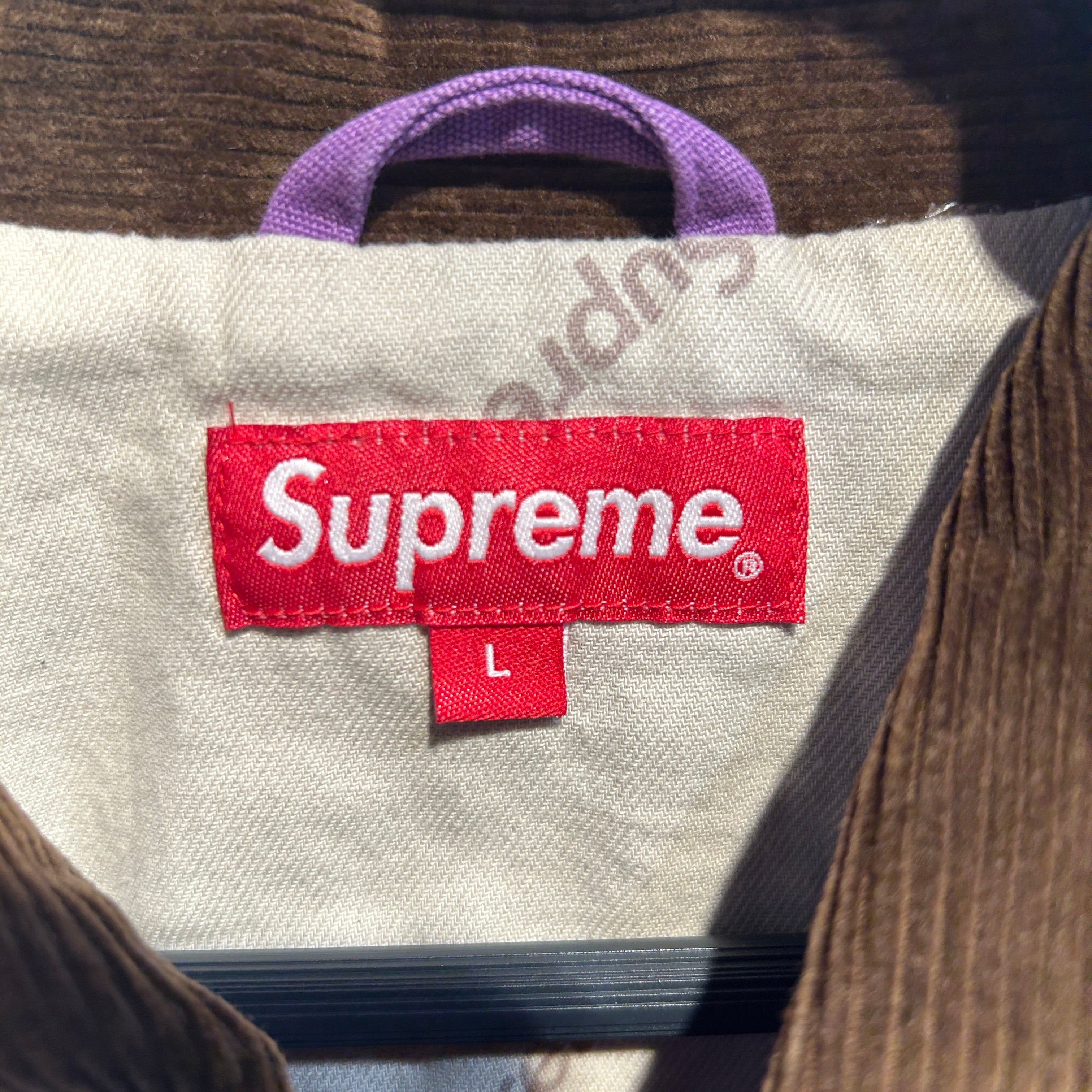 Supreme/Coat/L/Cotton/PPL/brwn corduroy collar view 3