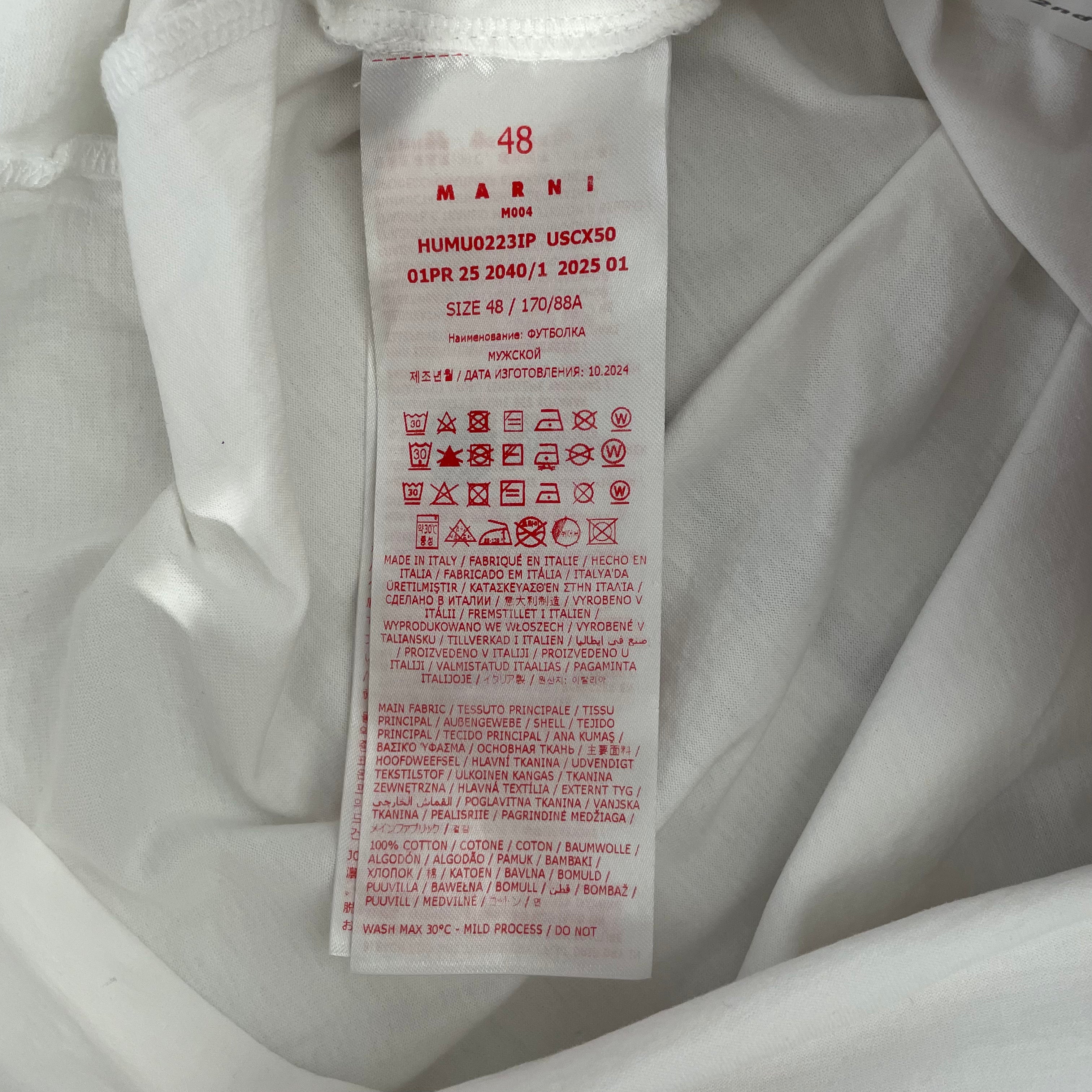 MARNI/T-Shirt/M/Graphic/Cotton/WHT/HUMU0223IP view 5