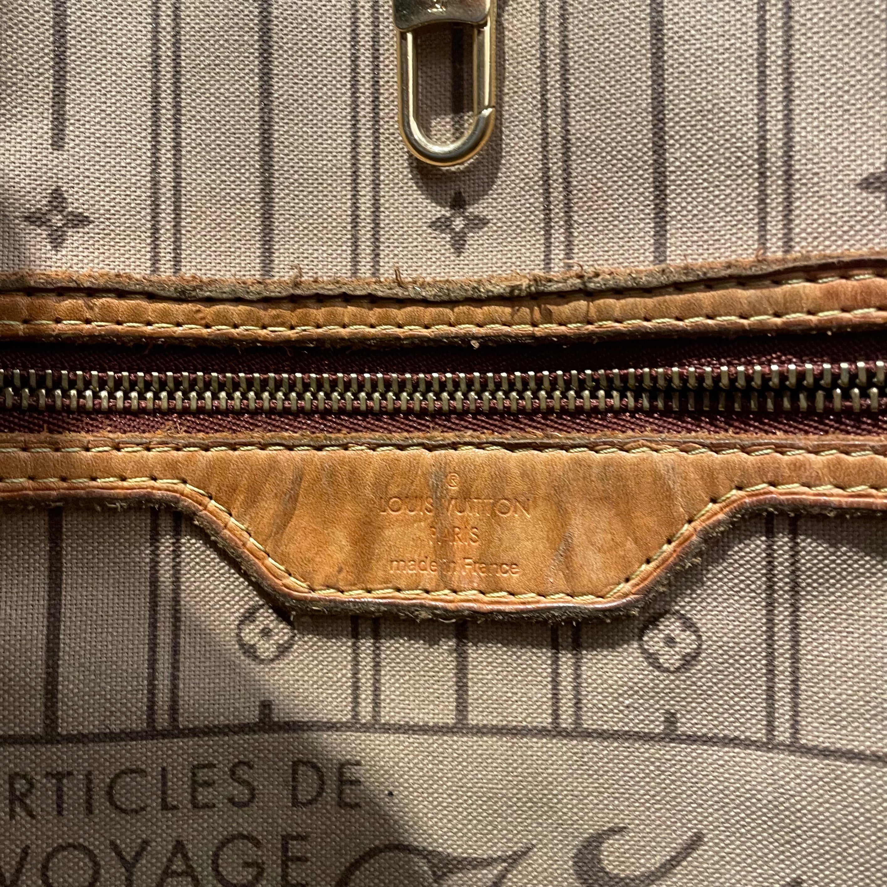 LOUIS VUITTON/Tote Bag/Monogram/Leather/BRW/NEVERFULL TOTE BAG view 4